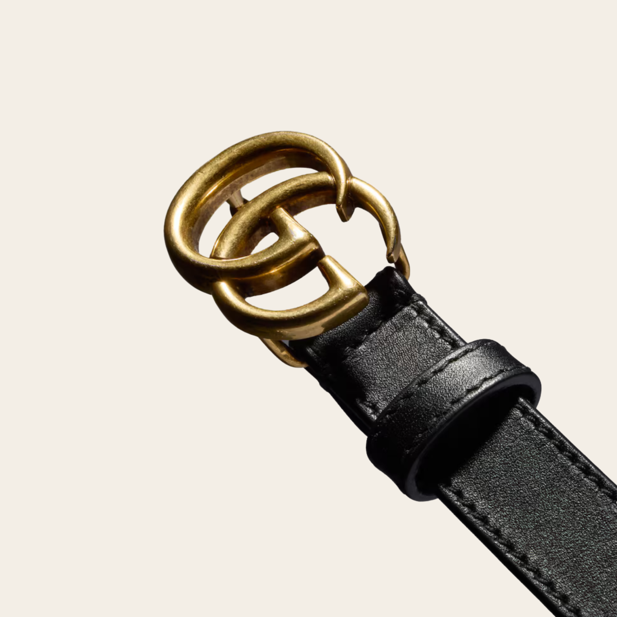 GUCCI - Double G Leather Belt