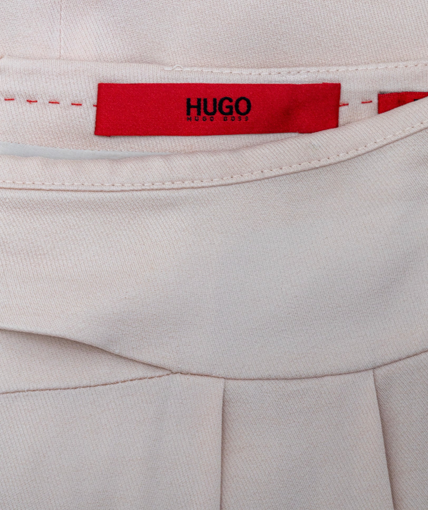 HUGO BOSS – Jupe Fluide Beige à Taille Drapée