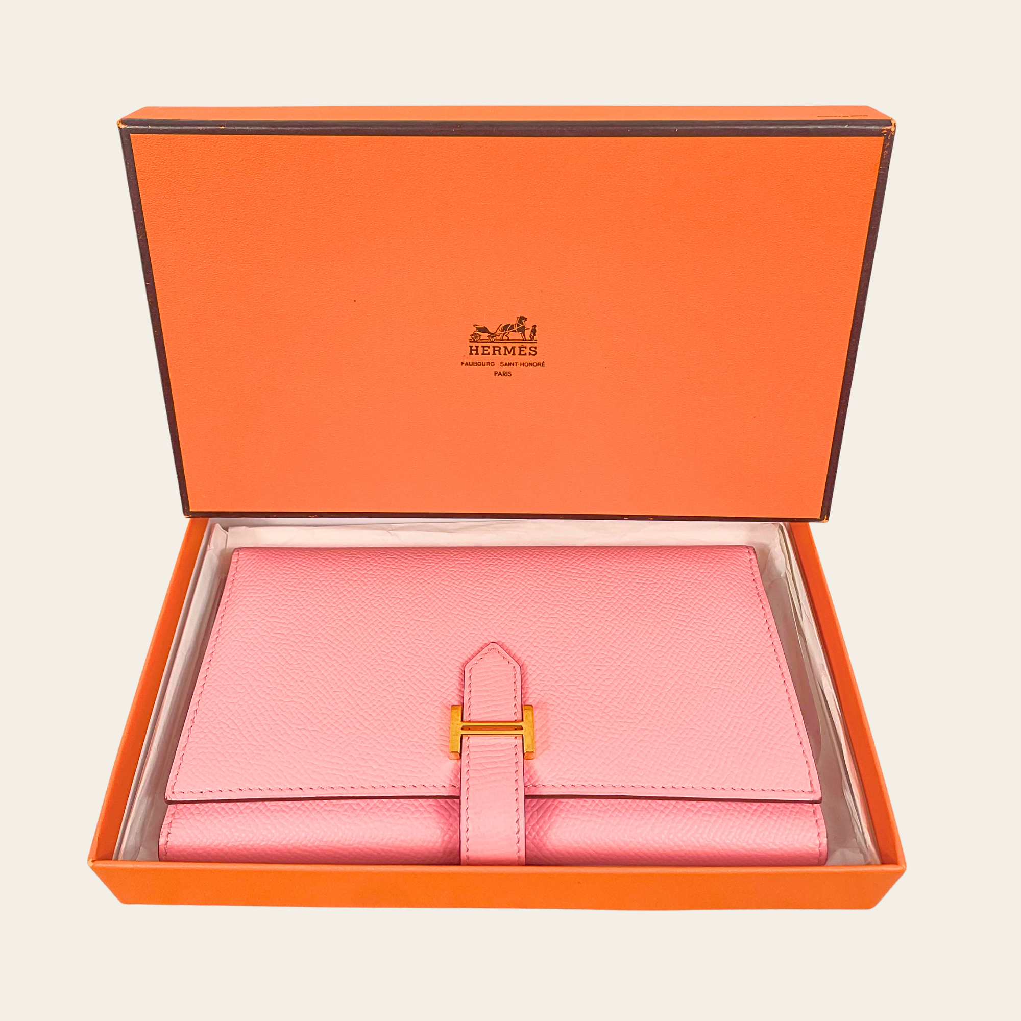 Rose Hermes Wallet, L