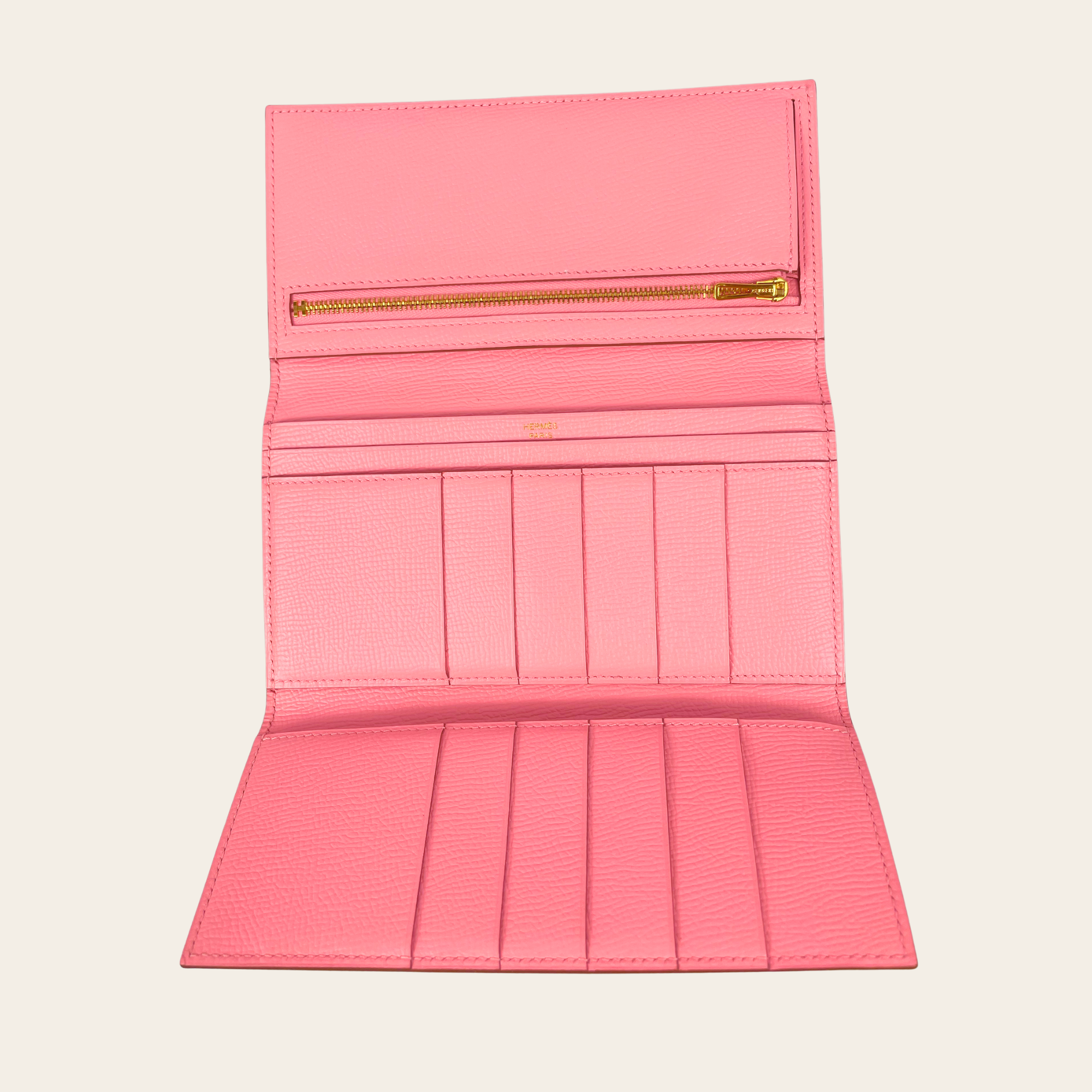 Rose Hermes Wallet, L