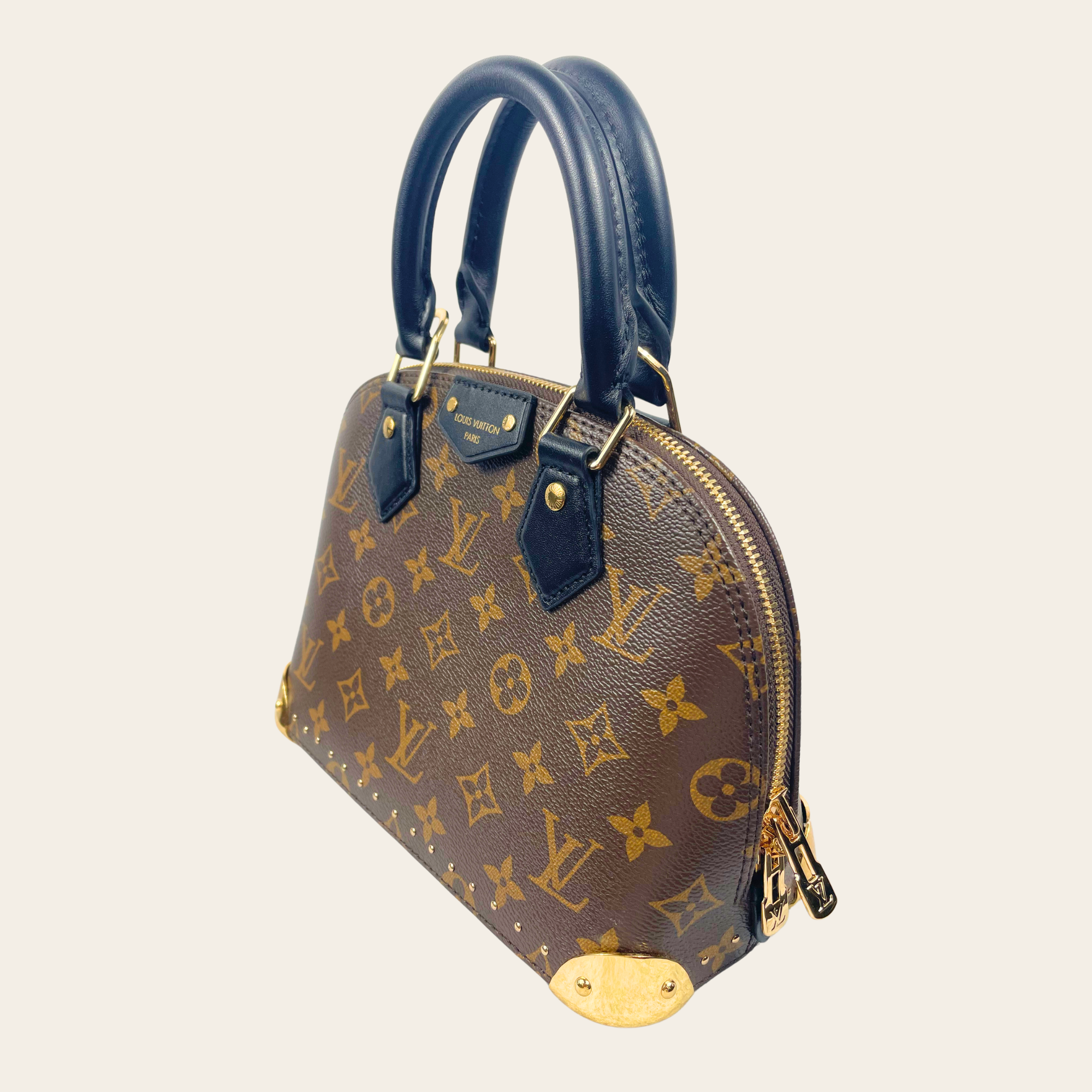 LOUIS VUITTON - Alma BB Monogram Noir avec Coins Métalliques