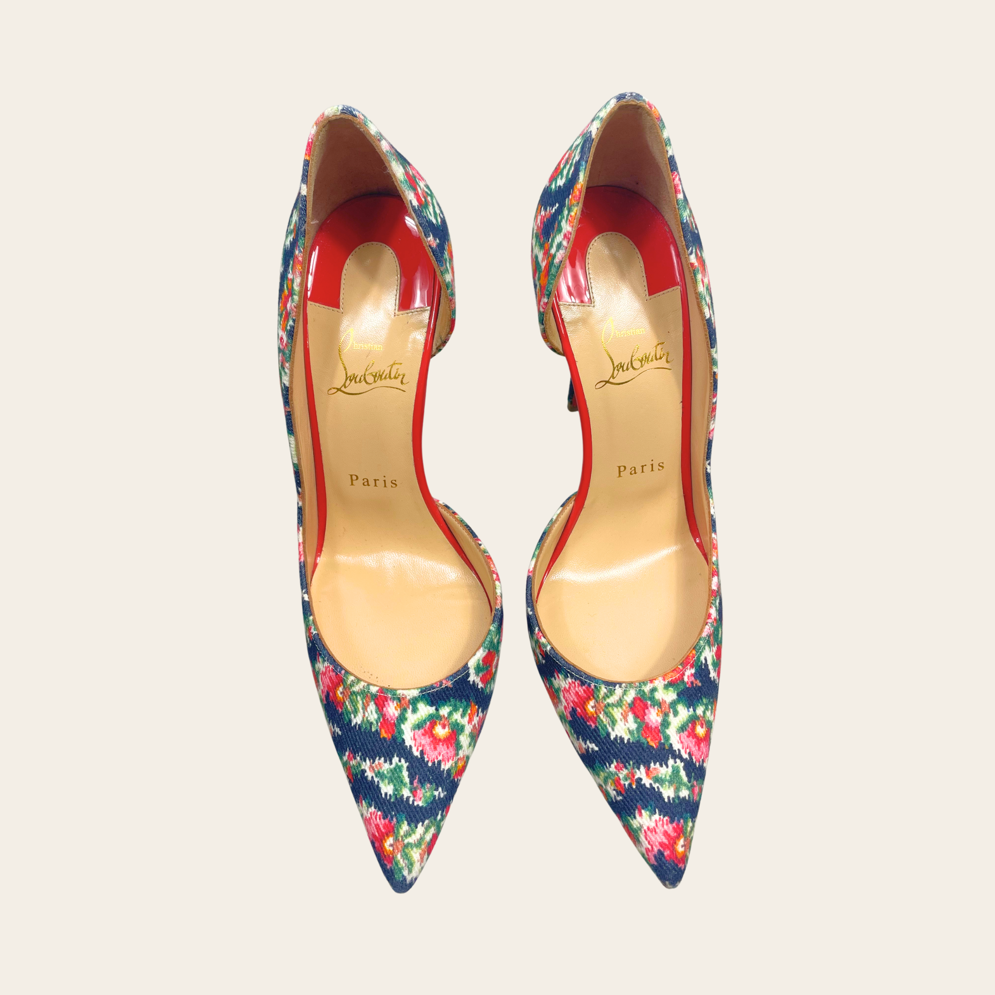 Christian Louboutin Intern Flat Patent Hawai Corazon 100, T38
