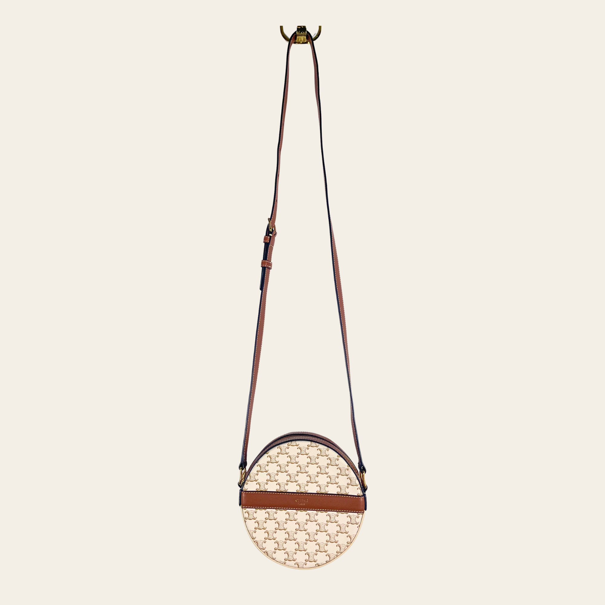 CÉLINE – Sac Rond Triomphe Canvas