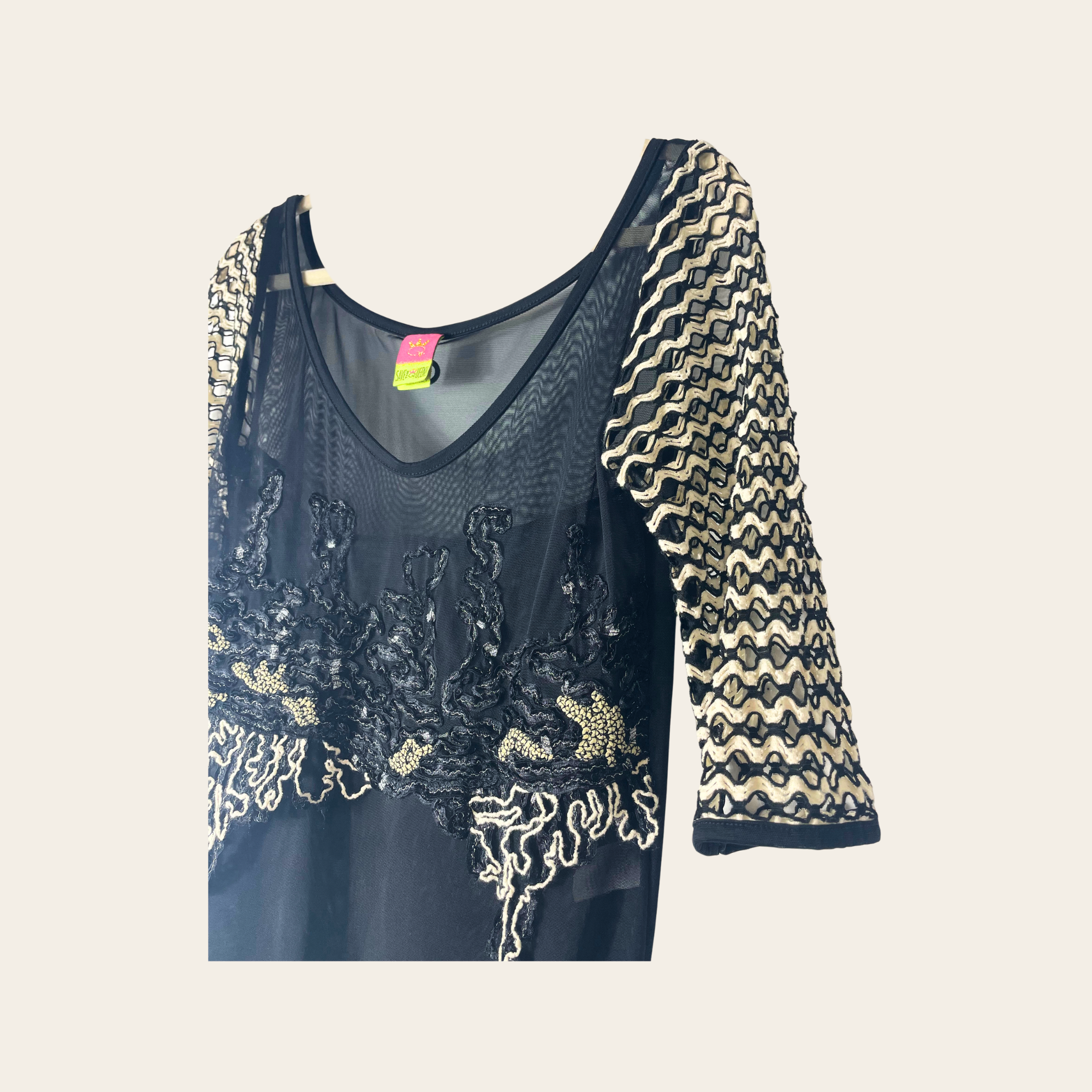 SAVE THE QUEEN – Haut Transparent Brodé, L