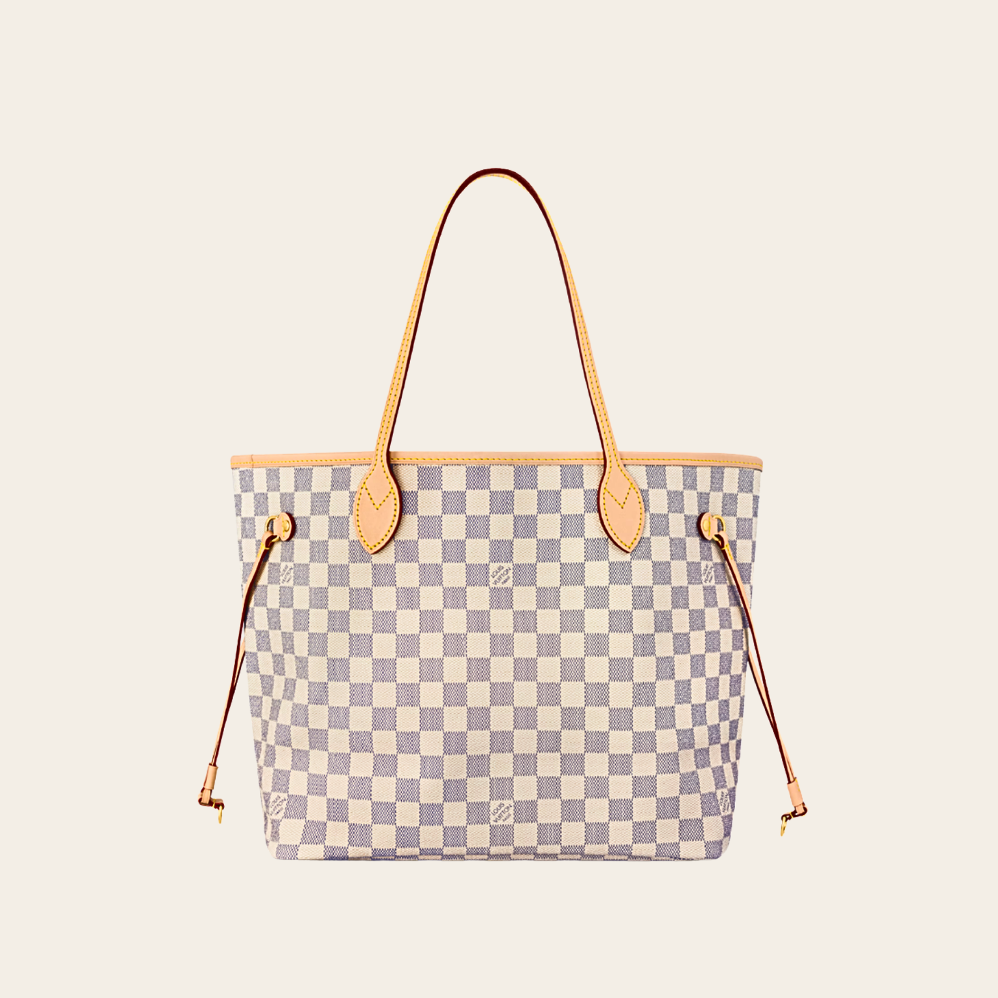 Louis Vuitton Neverfull en toile Damier Azur
