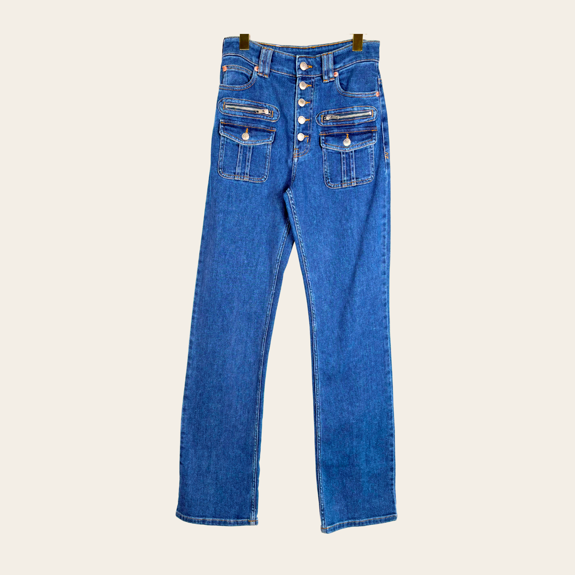 ZADIG & VOLTAIRE – Eyes Denim Cargo Jeans, Taille 26