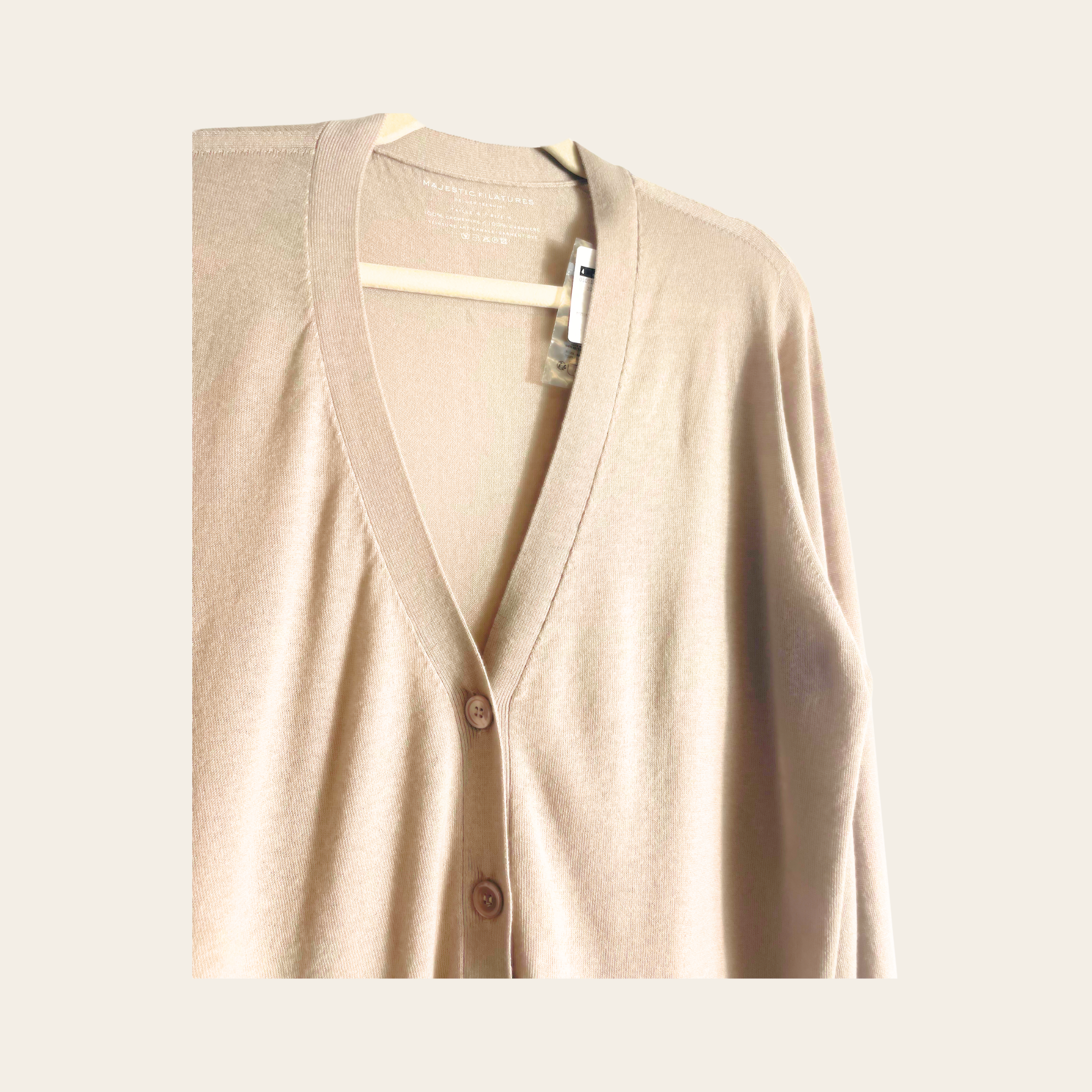 MAJESTIC FILATURES – Cardigan 100 % Cachemire, Taille L (Taille 4)