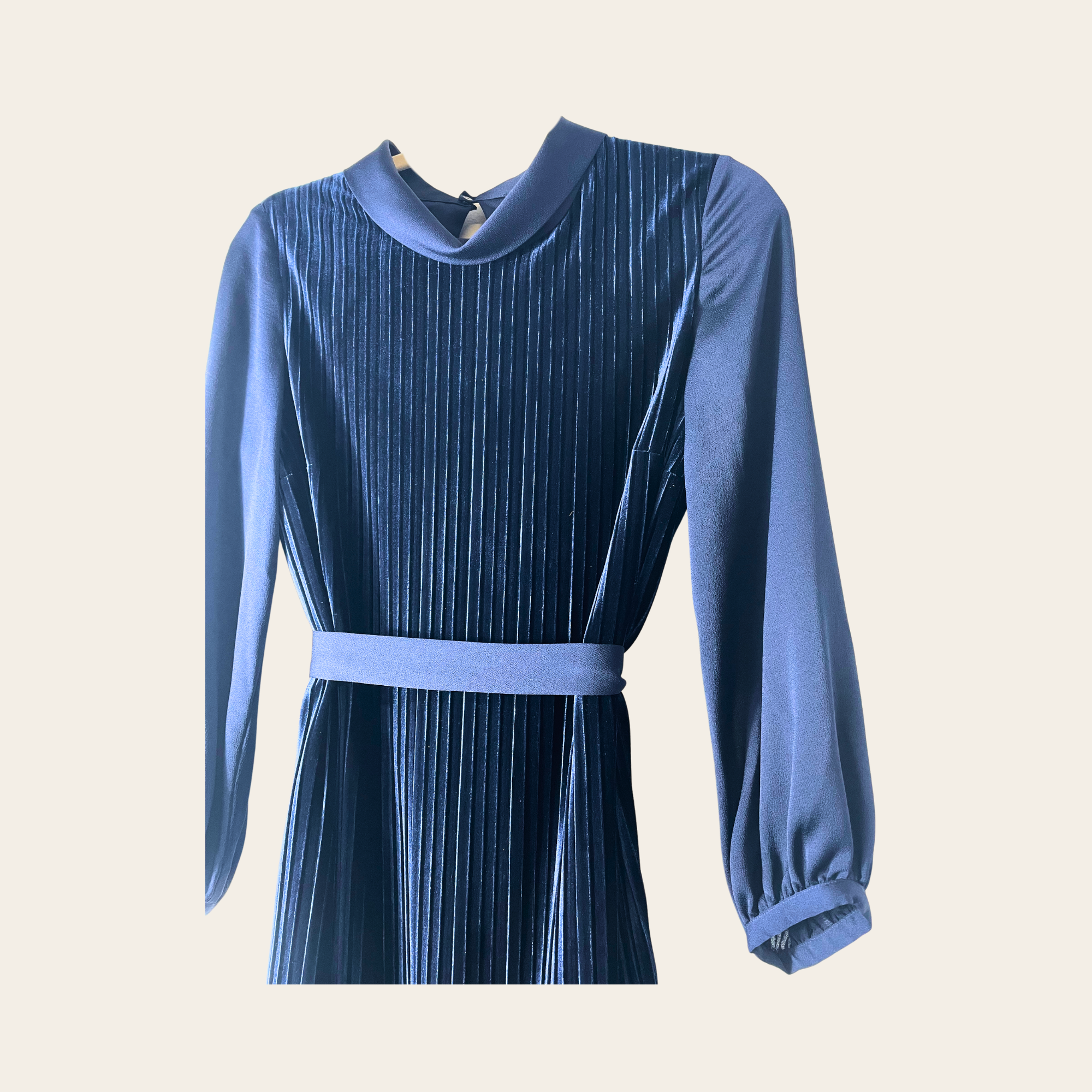 Armani Jeans - Robe Plissée Bleu Marine, M