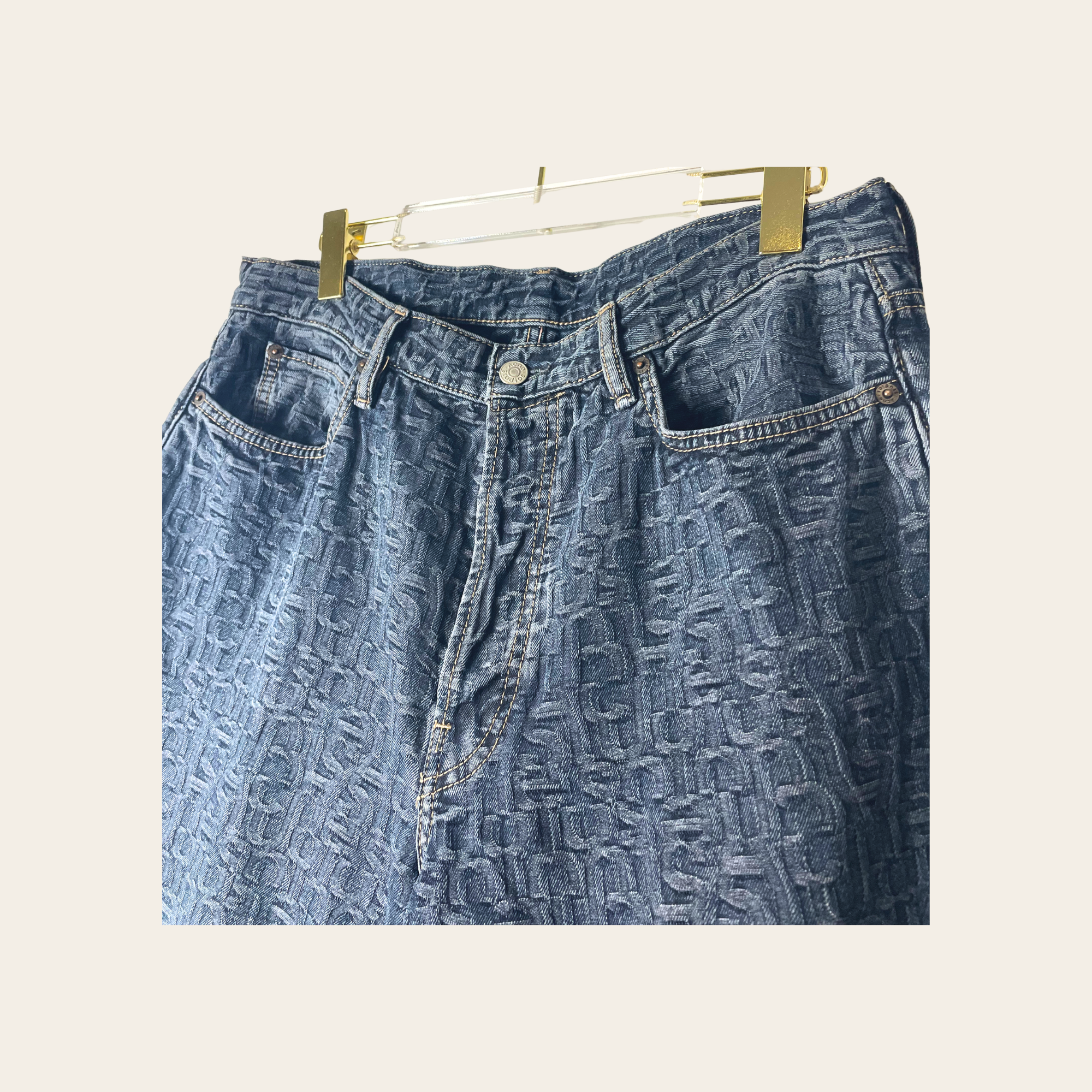 Acne Studios – Jean Monogram en Denim, L