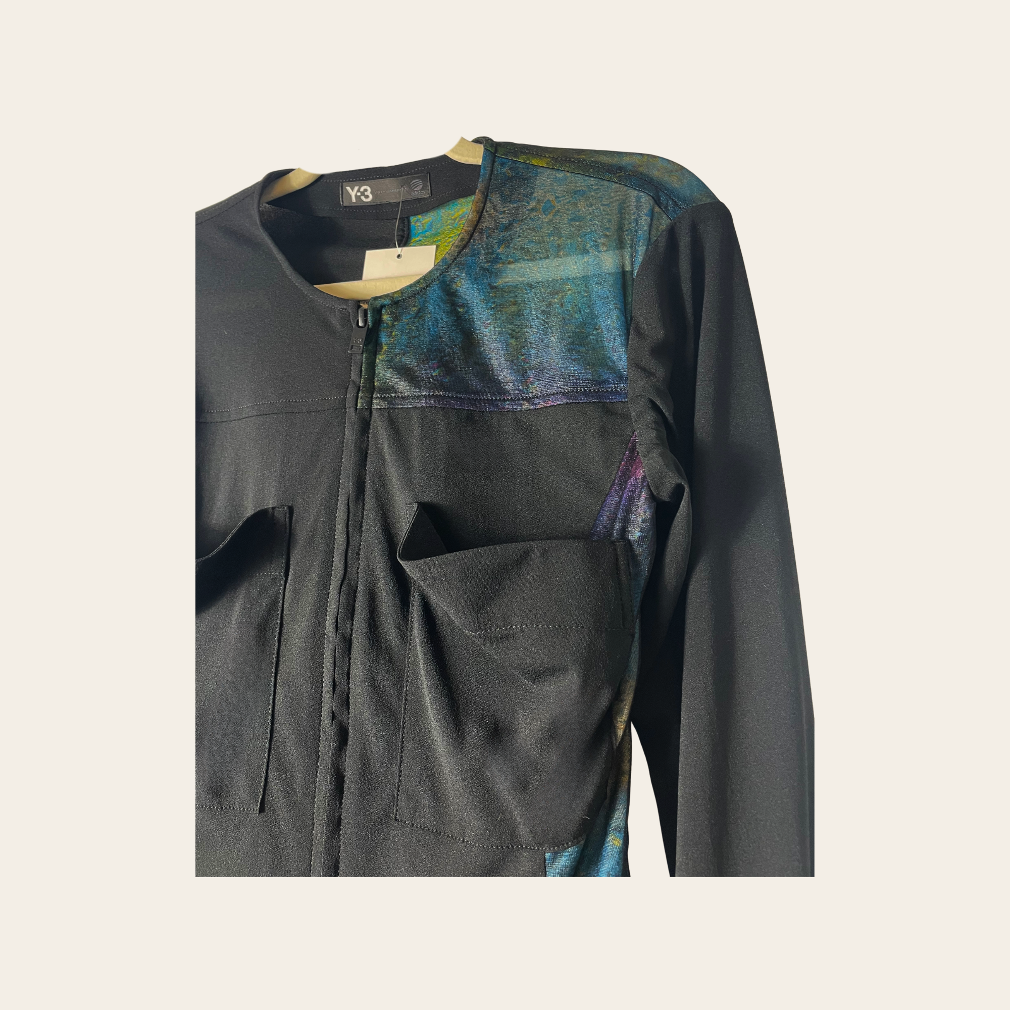 Y-3 by Yohji Yamamoto Veste Technique Noire à Fermeture Asymétrique