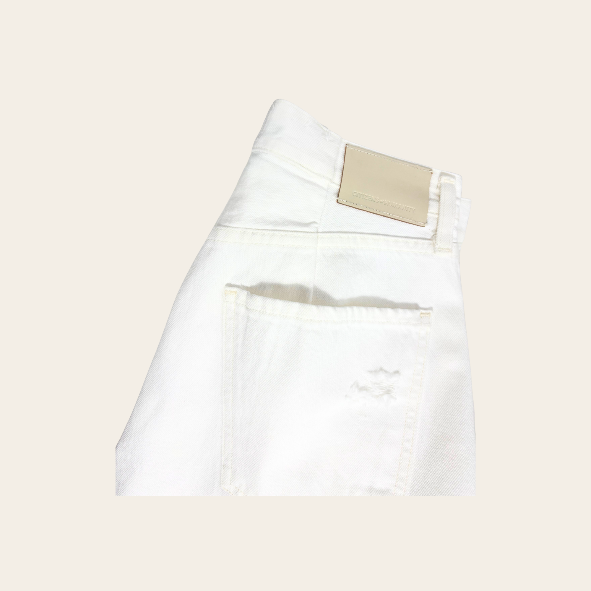 CITIZENS OF HUMANITY – Jean Premium Vintage Wide Leg Blanc Cassé, Taille 26