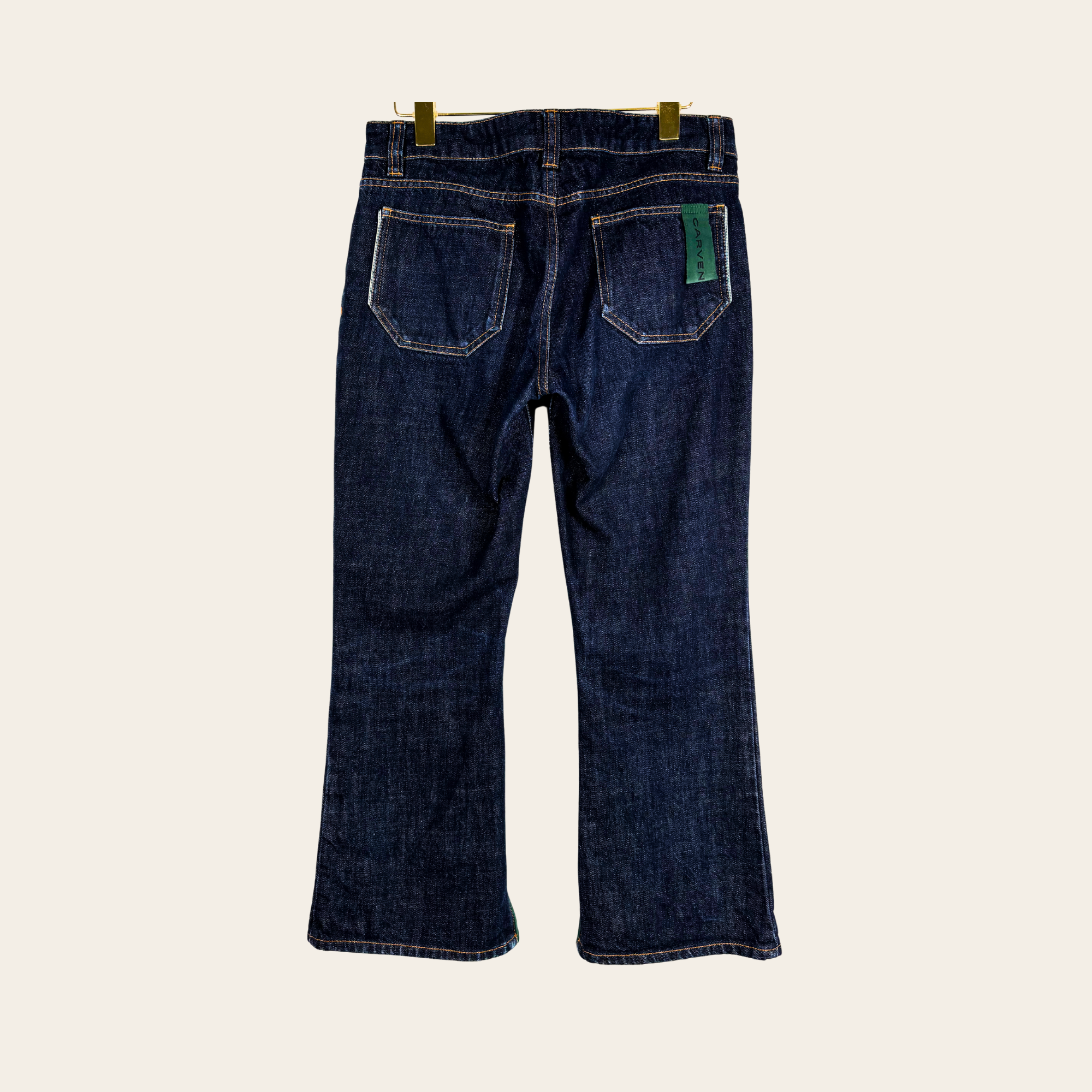 CARVEN – Jean en Denim à Fentes, Taille 40