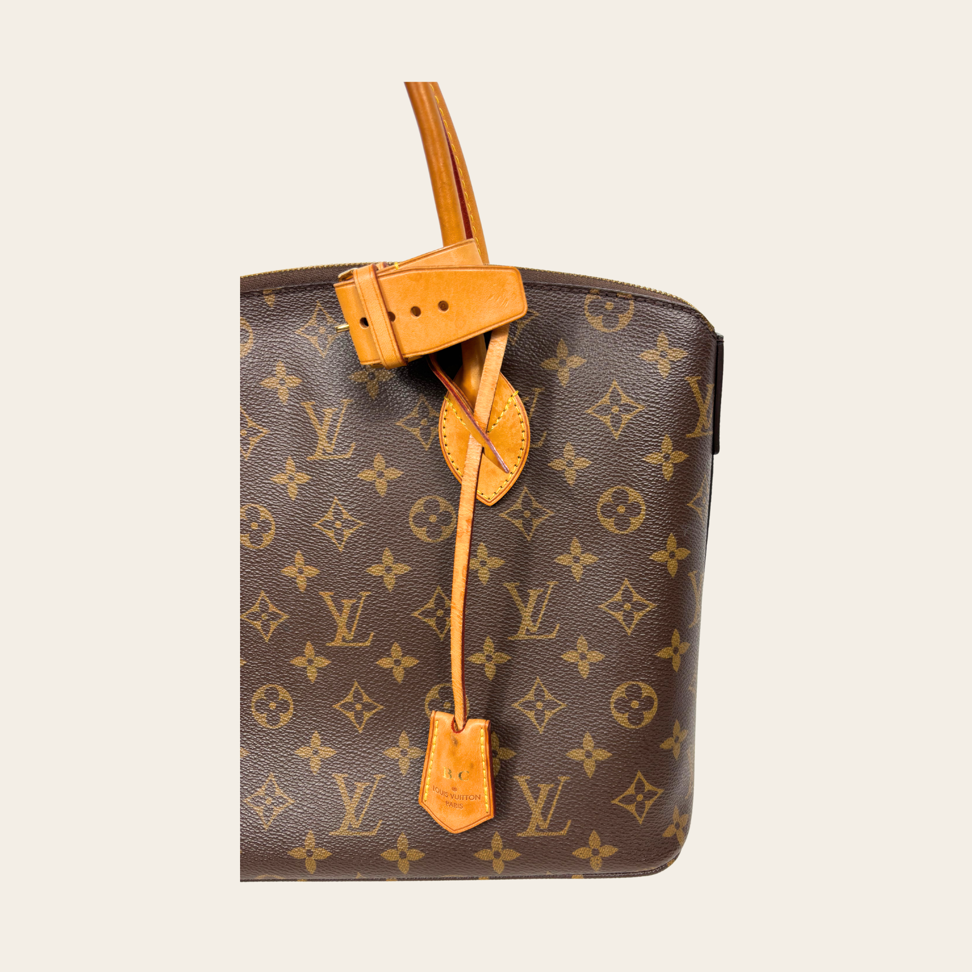 LOUIS VUITTON – Lockit PM Monogram Canvas, Cuir Vachetta