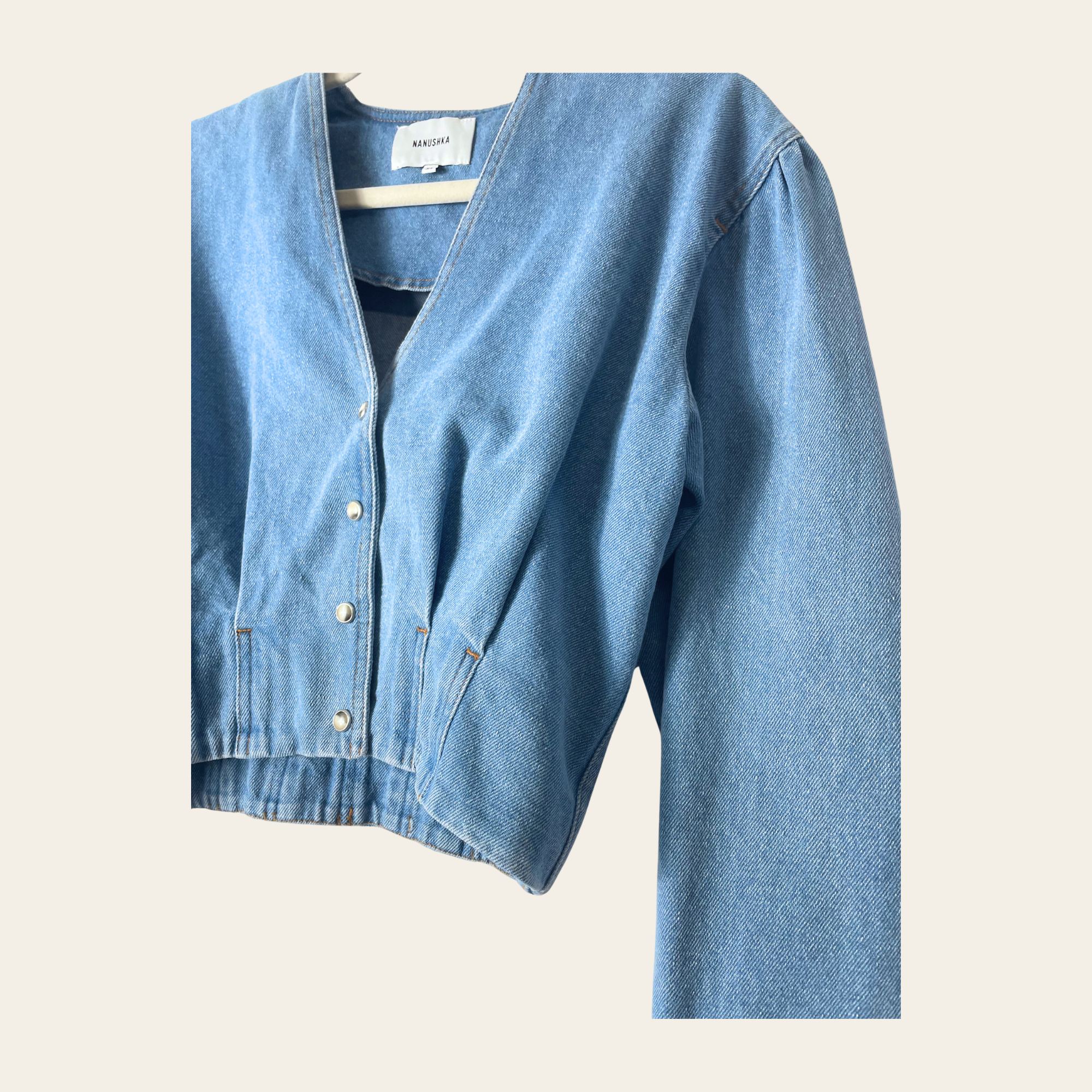 Denim bleu Nanushka Veste denim, XS