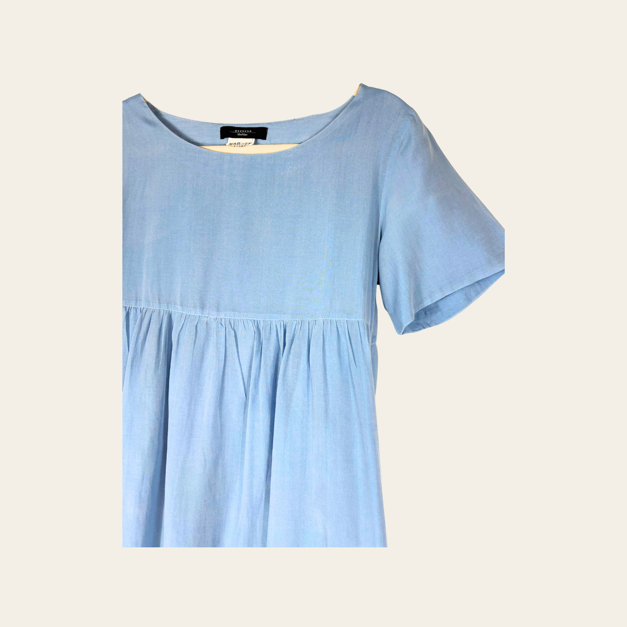 WEEKEND Max Mara – Robe Midi en Coton Bleu Ciel, Taille S