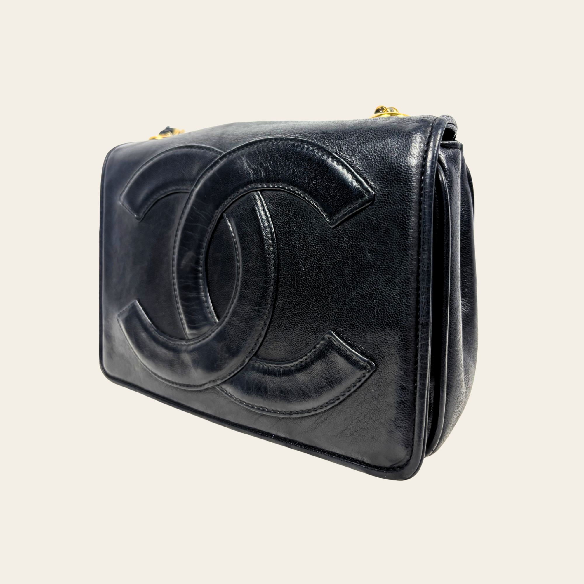 Chanel CC Logo Flap Bag Small Vintage 1986-88