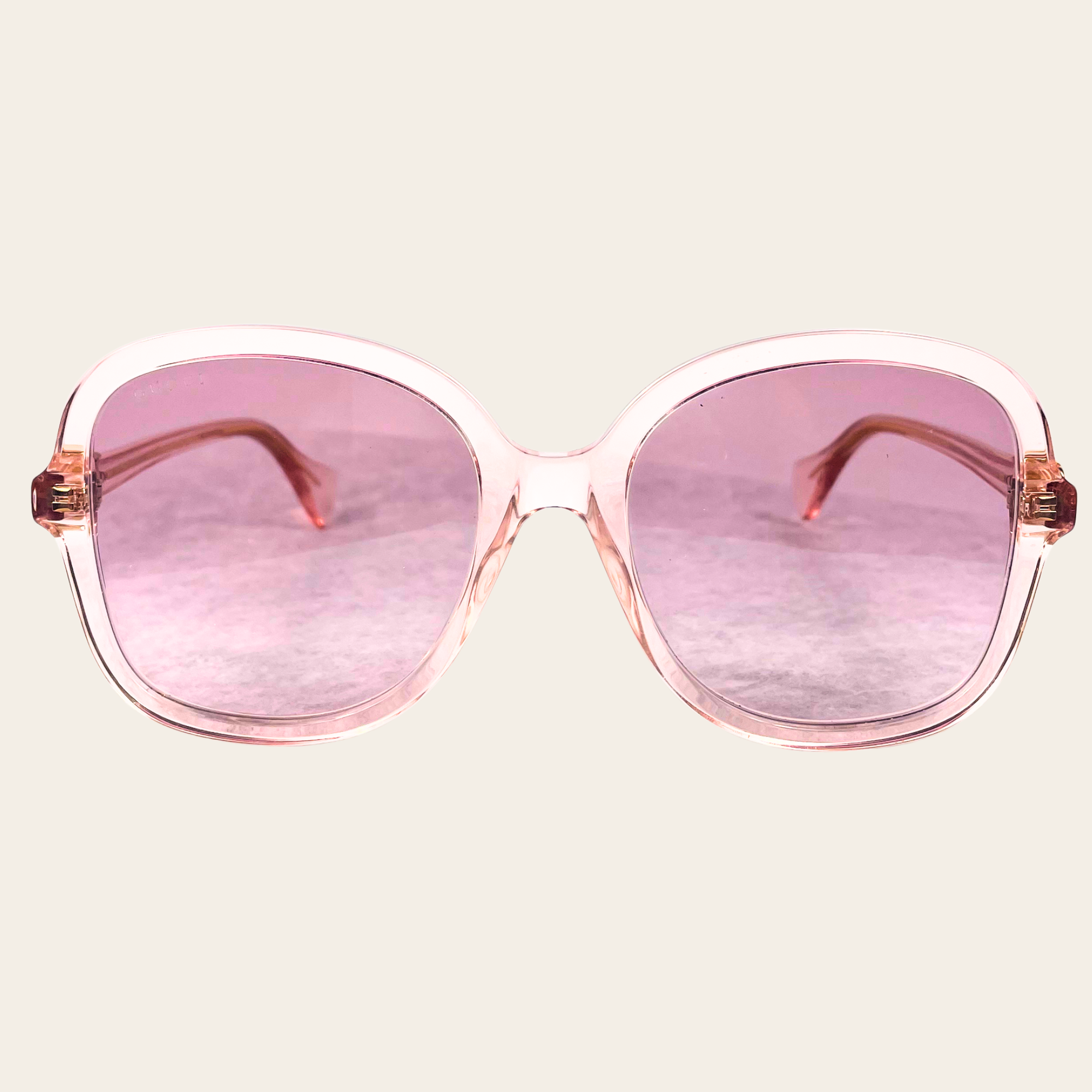 Gucci GG0818SA Oversized Sunglasses Rose Transparent
