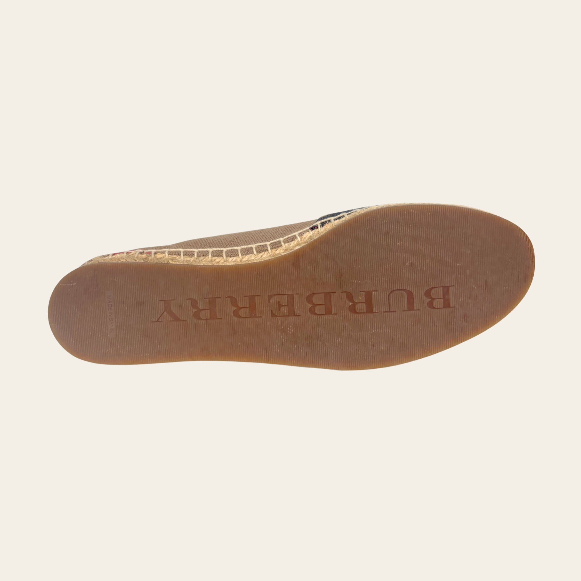BURBERRY – Espadrilles Hodgeson Flat Classic Check, Taille 38