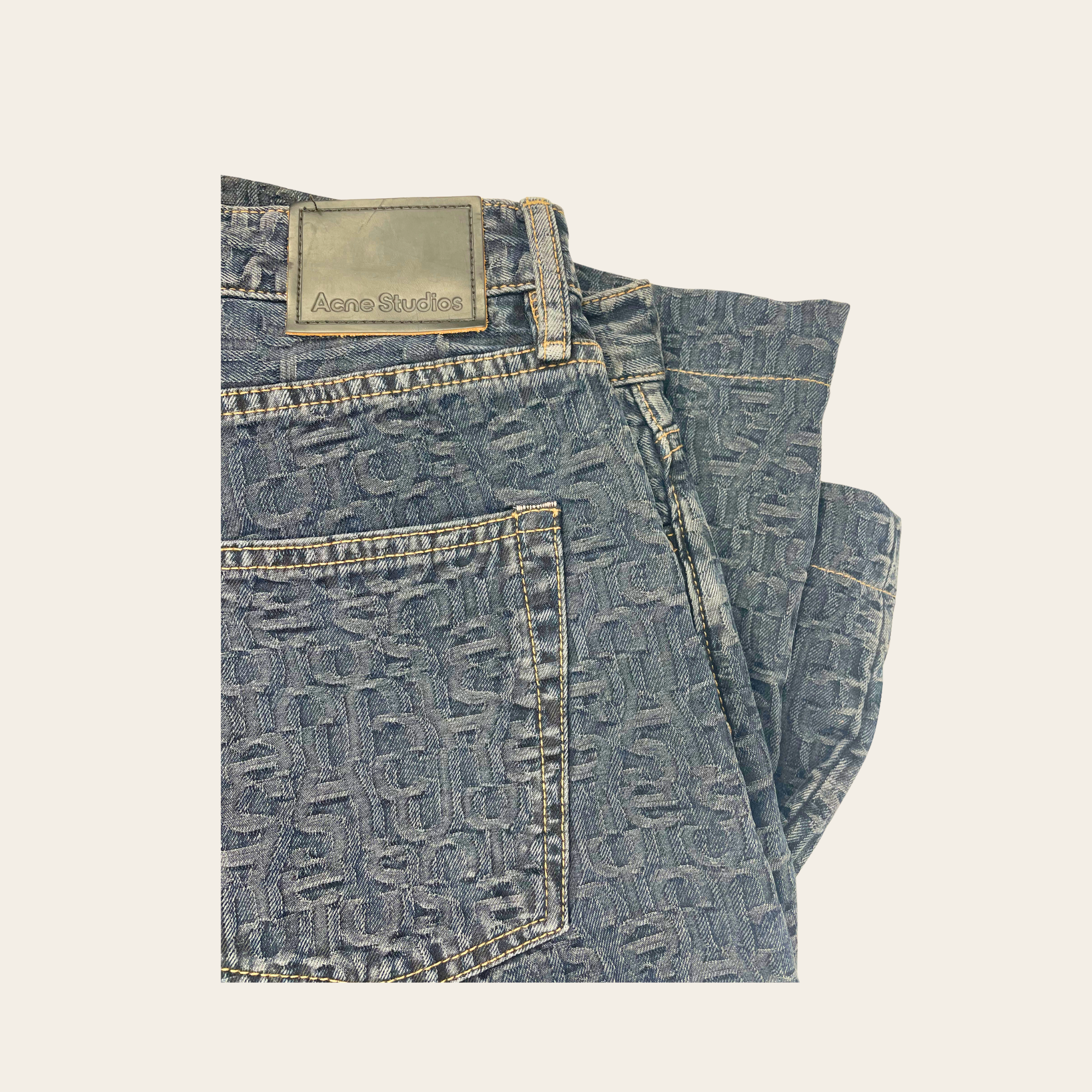 Acne Studios – Jean Monogram en Denim, L