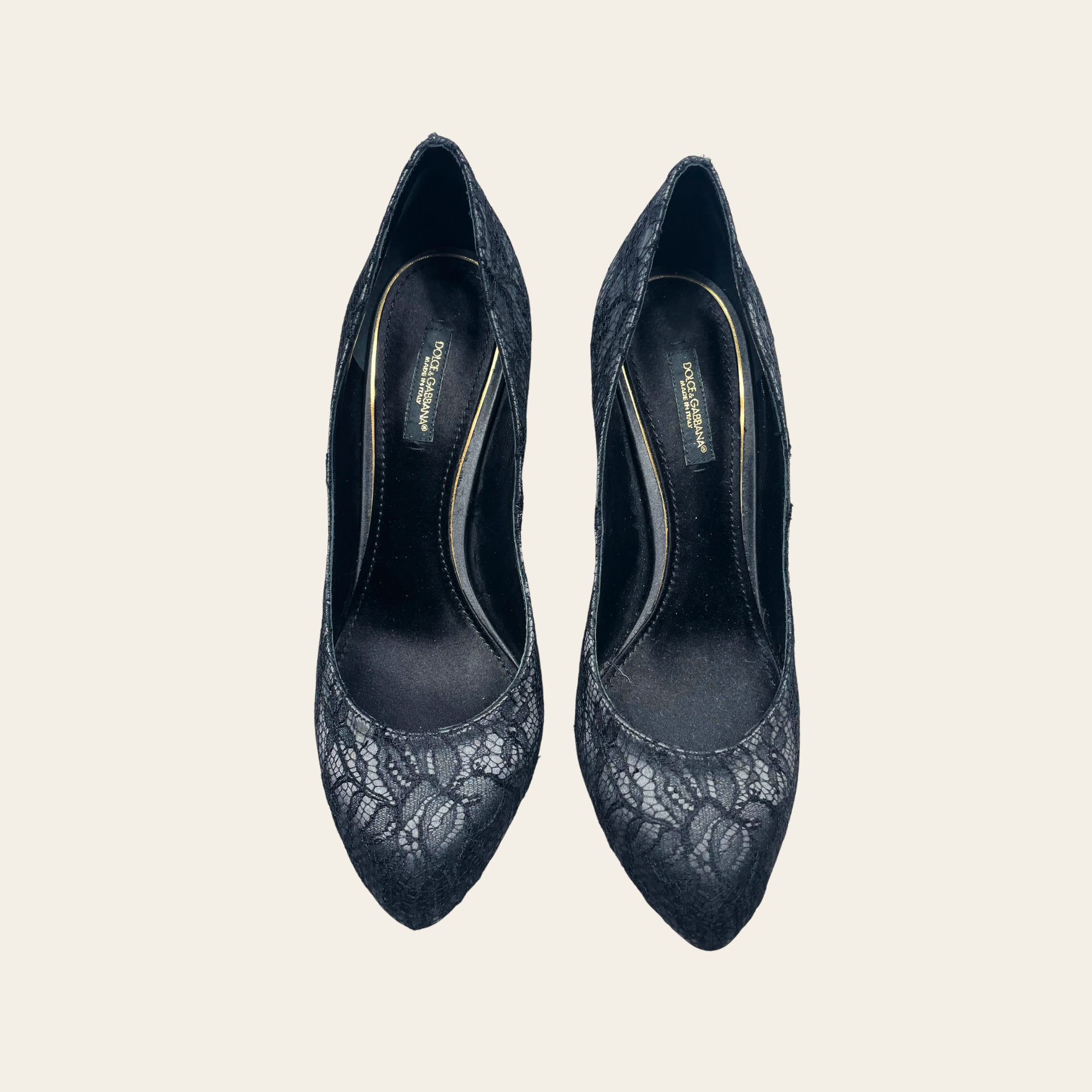 DOLCE & GABBANA – Escarpins Mary Jane en dentelle Chantilly, 39