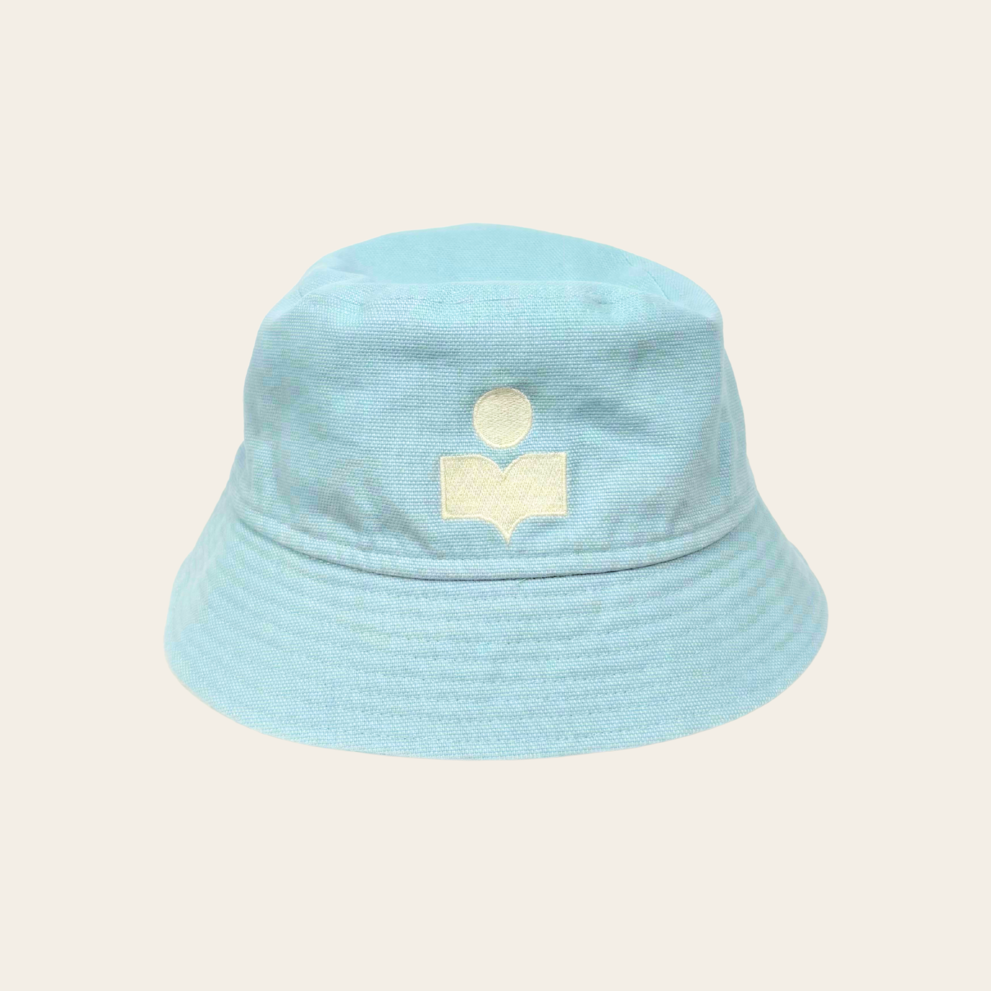 ISABEL MARANT – Chapeau Bob Haley en Toile de Coton Bleu Pâle, T 57