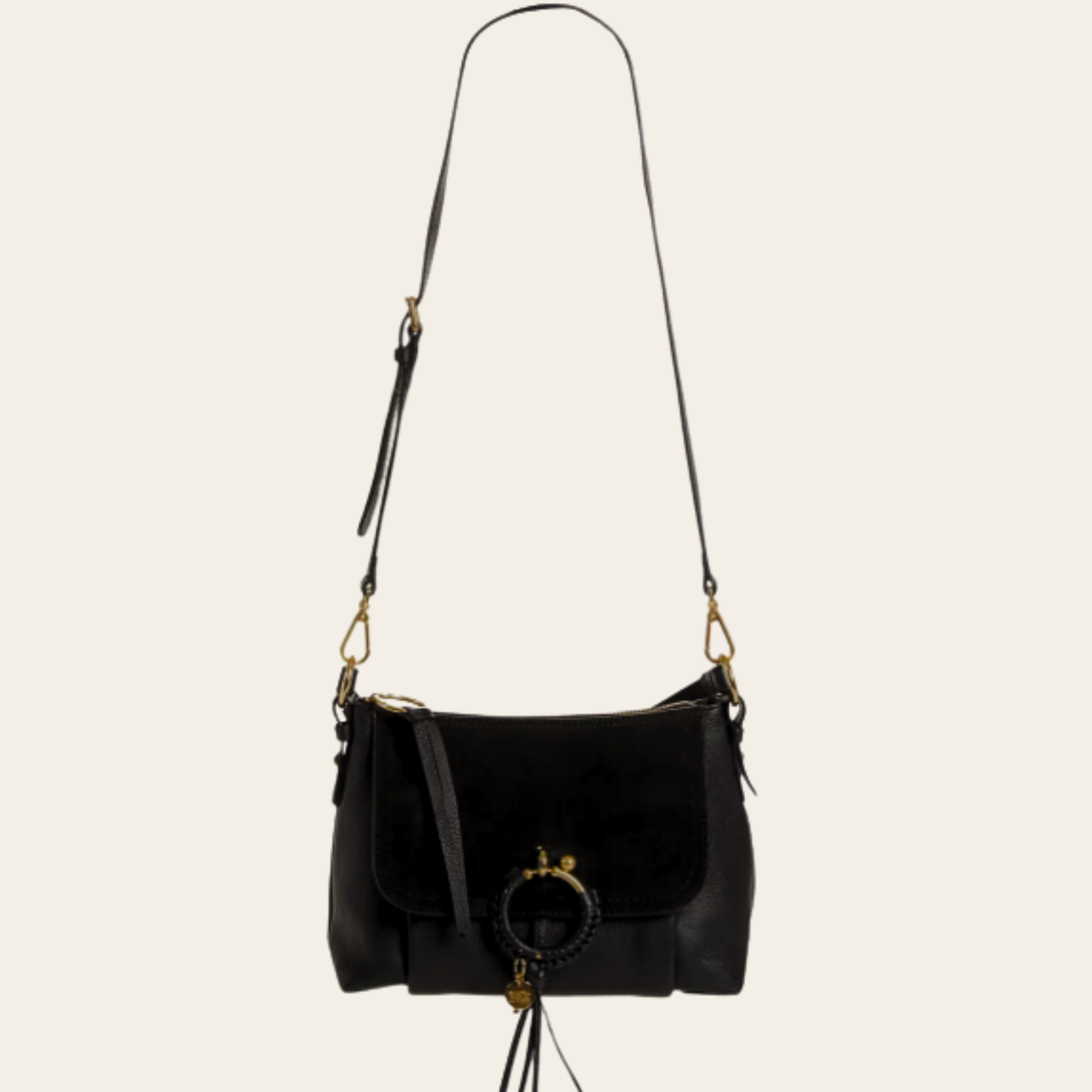 SEE BY CHLOÉ - Sac Joan Small Crossbody en Cuir Grainé Noir