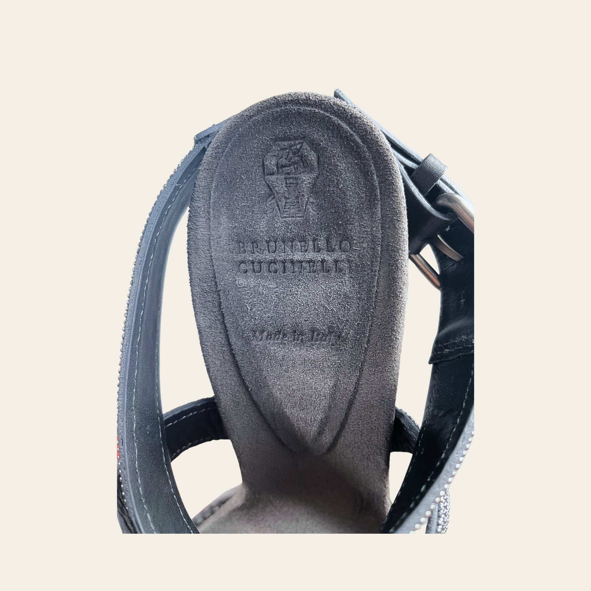 Brunello Cucinelli - Sandales Monili à Talon Bloc, 37.5
