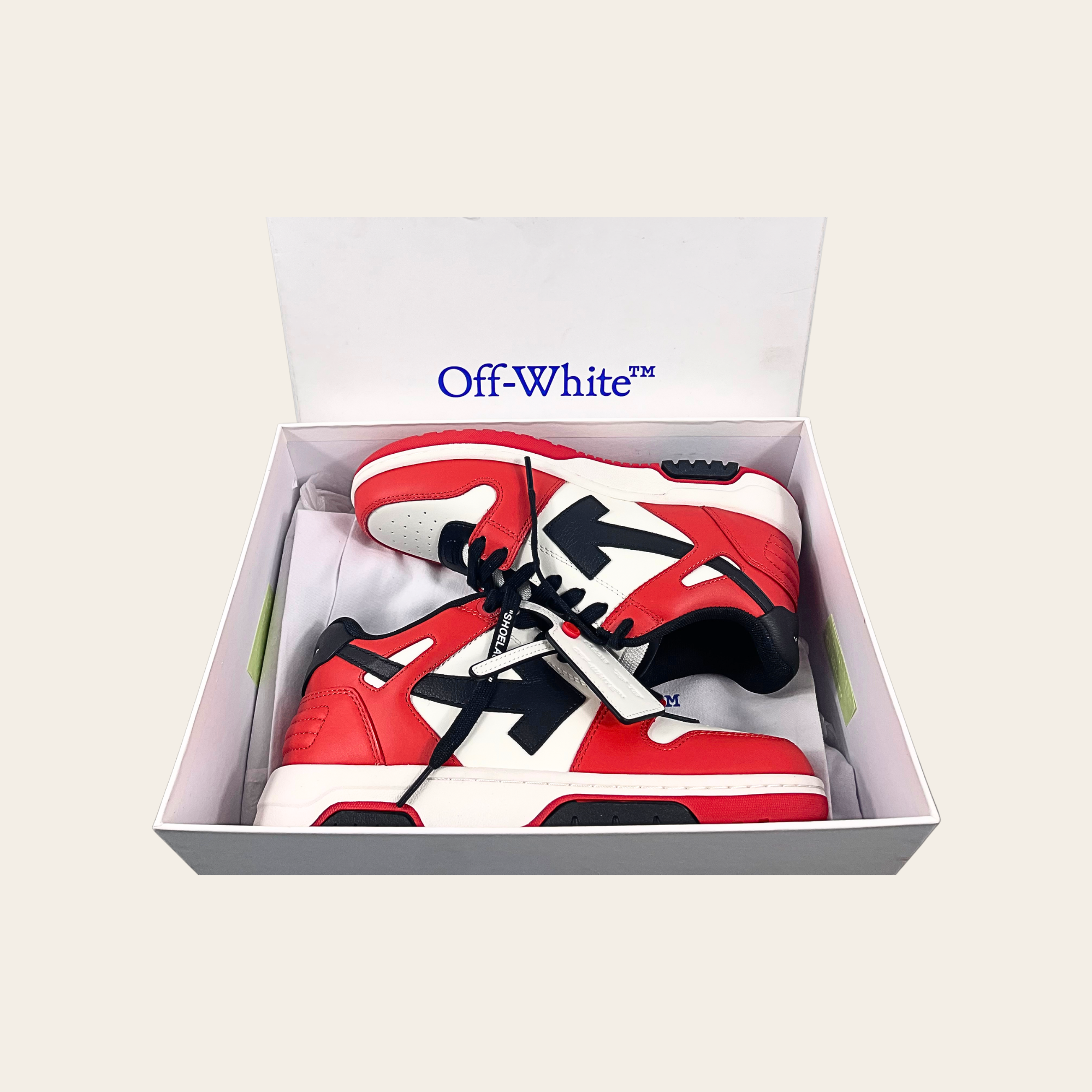 OFF-WHITE - Out Of Office Calf Leather Sneakers, 38 NEUF