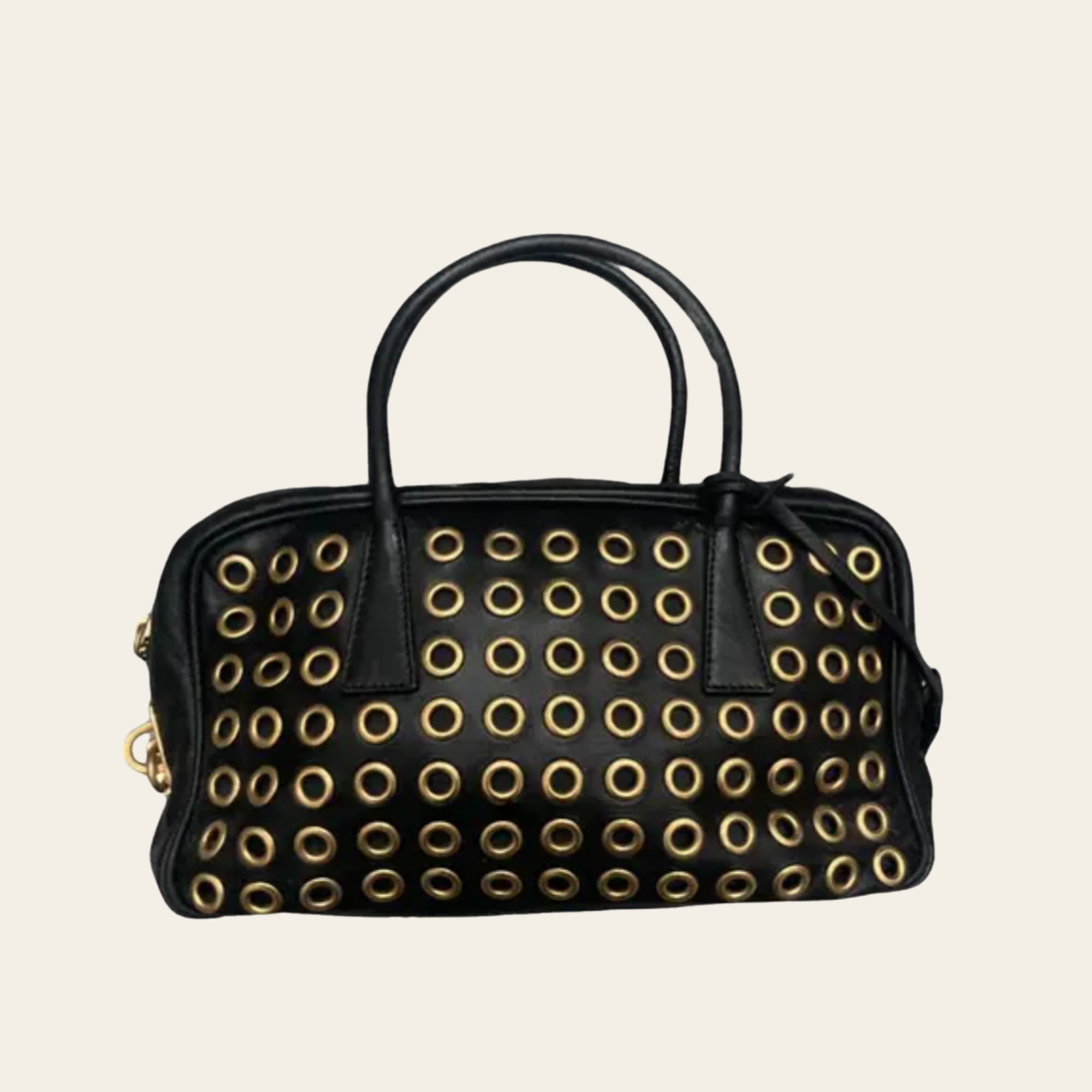 Prada - Vitello Grommet Baguette Bag