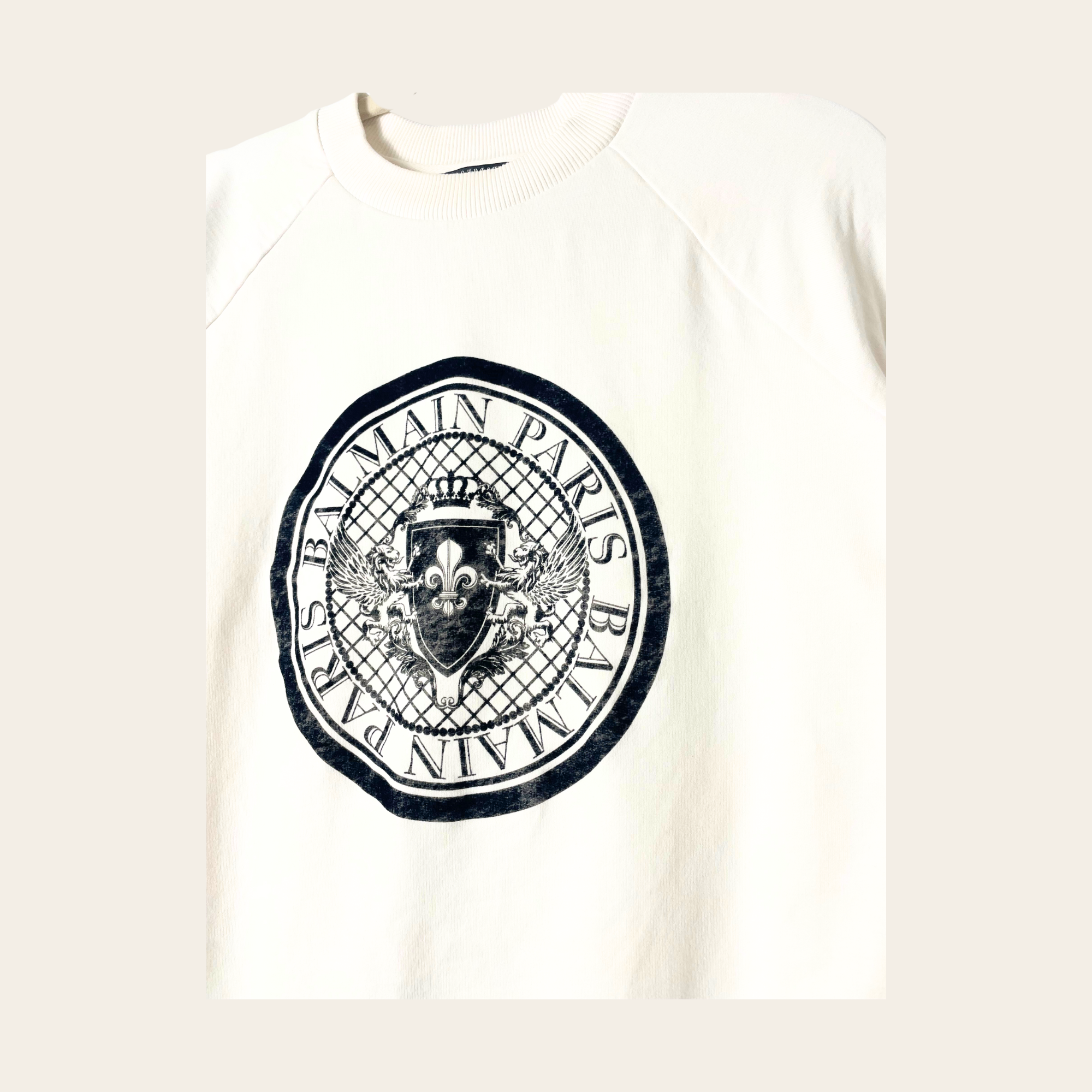 BALMAIN - Paris Crest Logo Sweatshirt, S