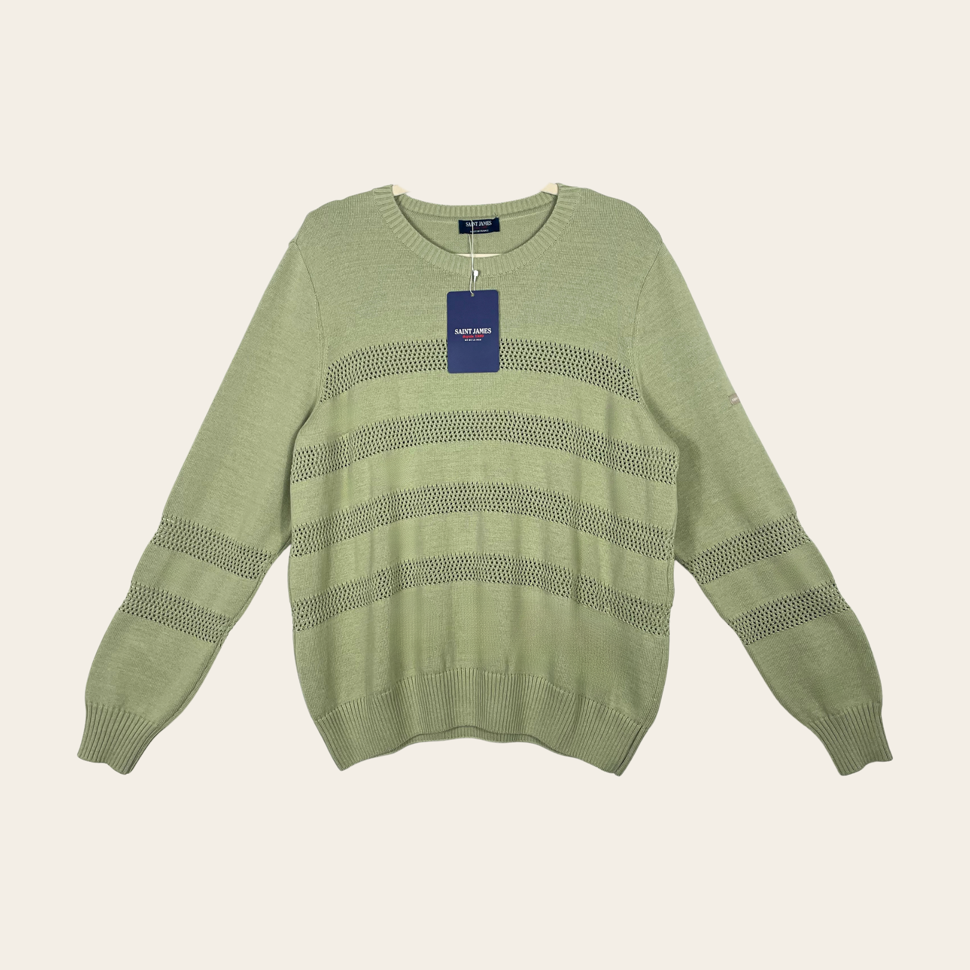 SAINT JAMES - Pull Monaco coloris Amandier, L NEUF avec étiquettes