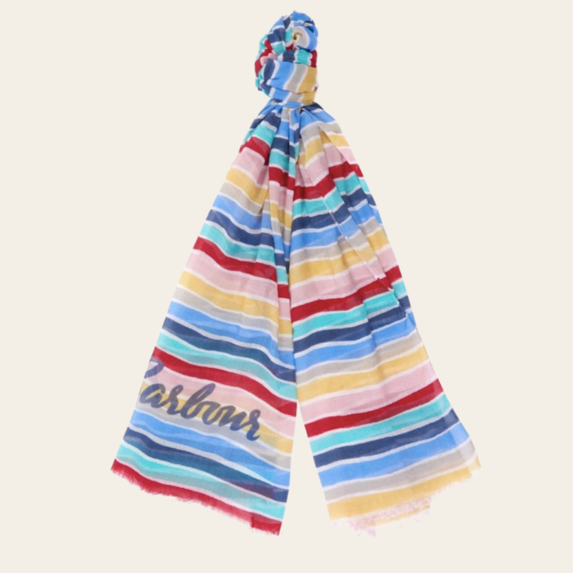 BARBOUR - Foulard Rayé Multicolore Signature
