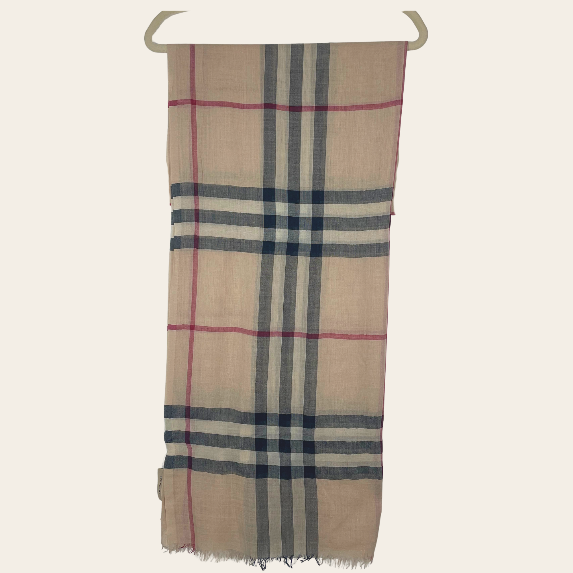 BURBERRY - Foulard Giant Check en gaze légère