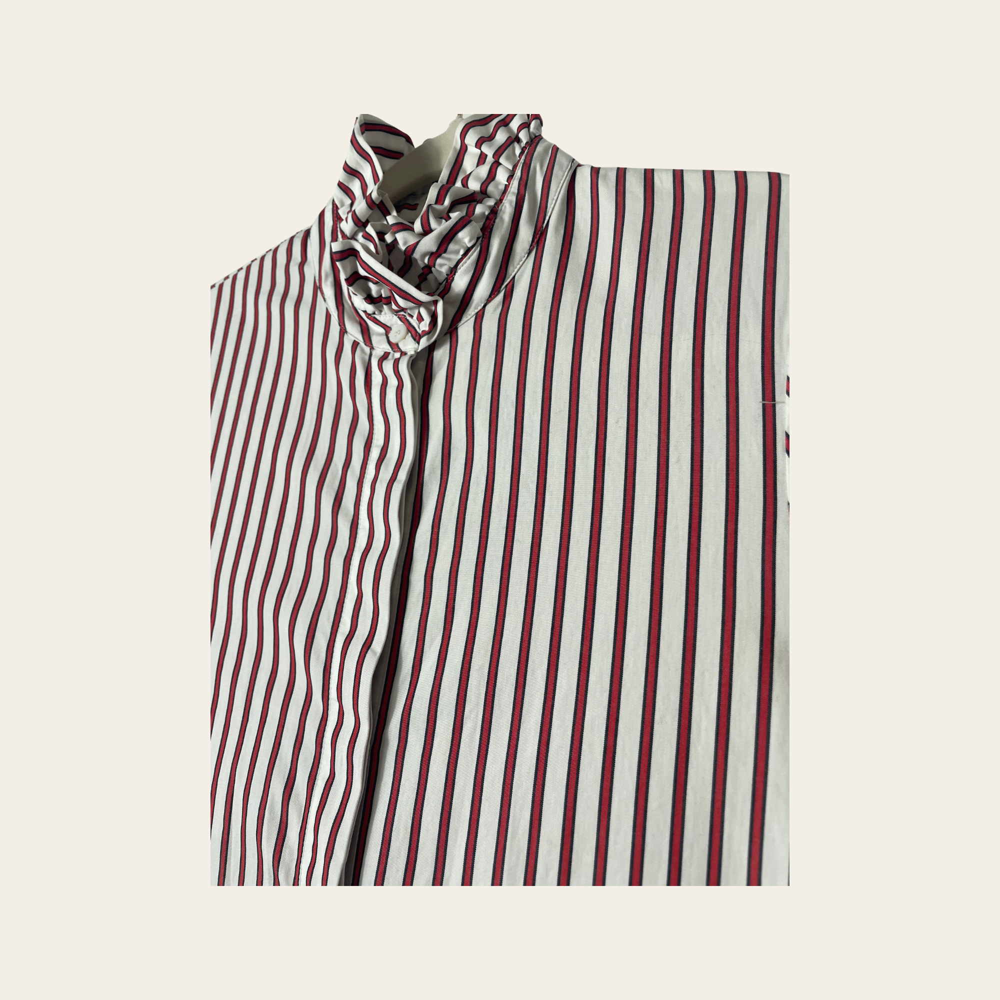 CLAUDIE PIERLOT - Chemise Rayée à Col Volant, S