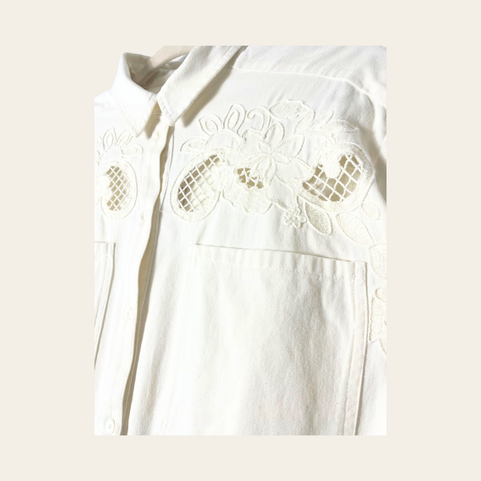 SÉZANE - Chemise Nina Brodée Oversize, L