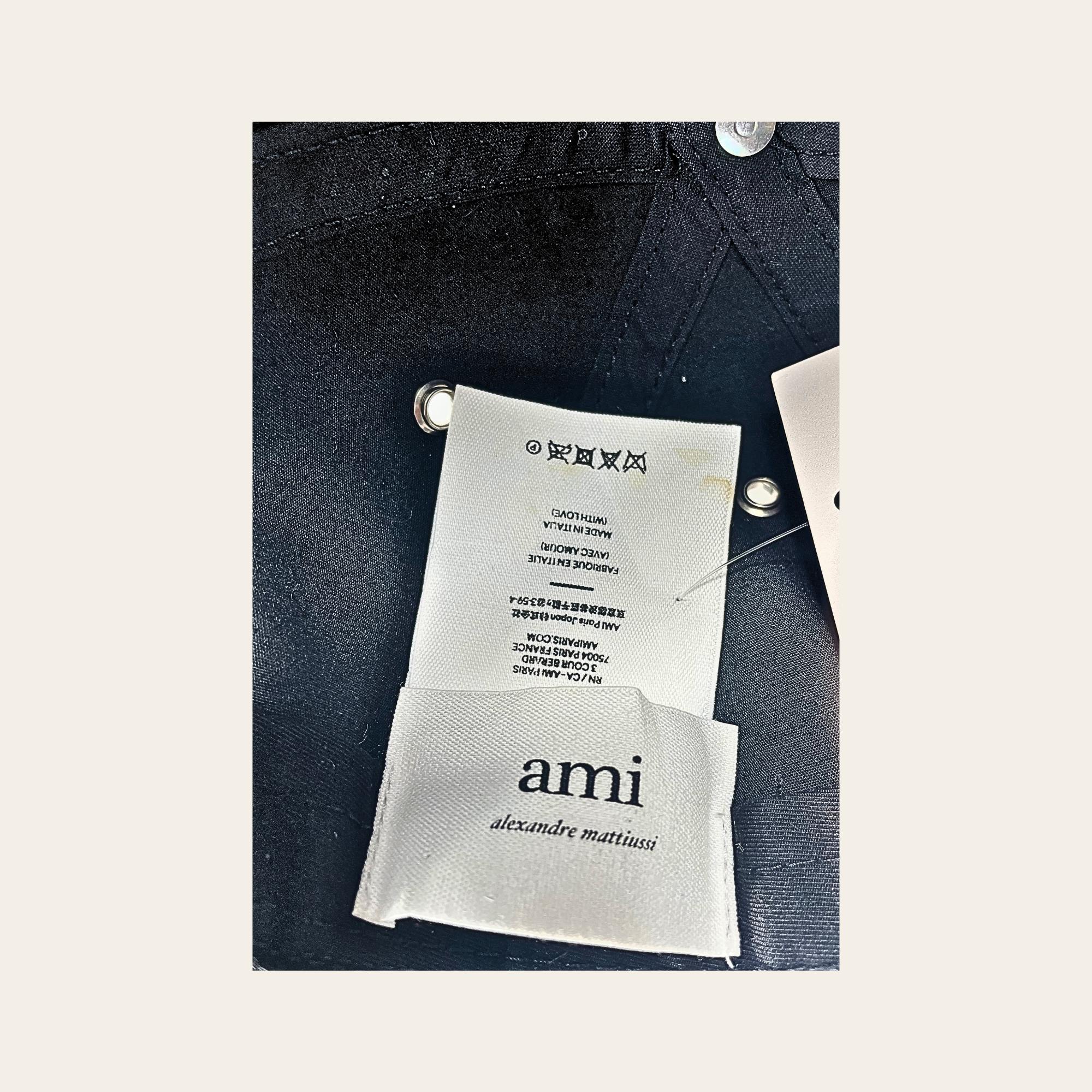 AMI PARIS - Casquette Ami de Cœur Noir