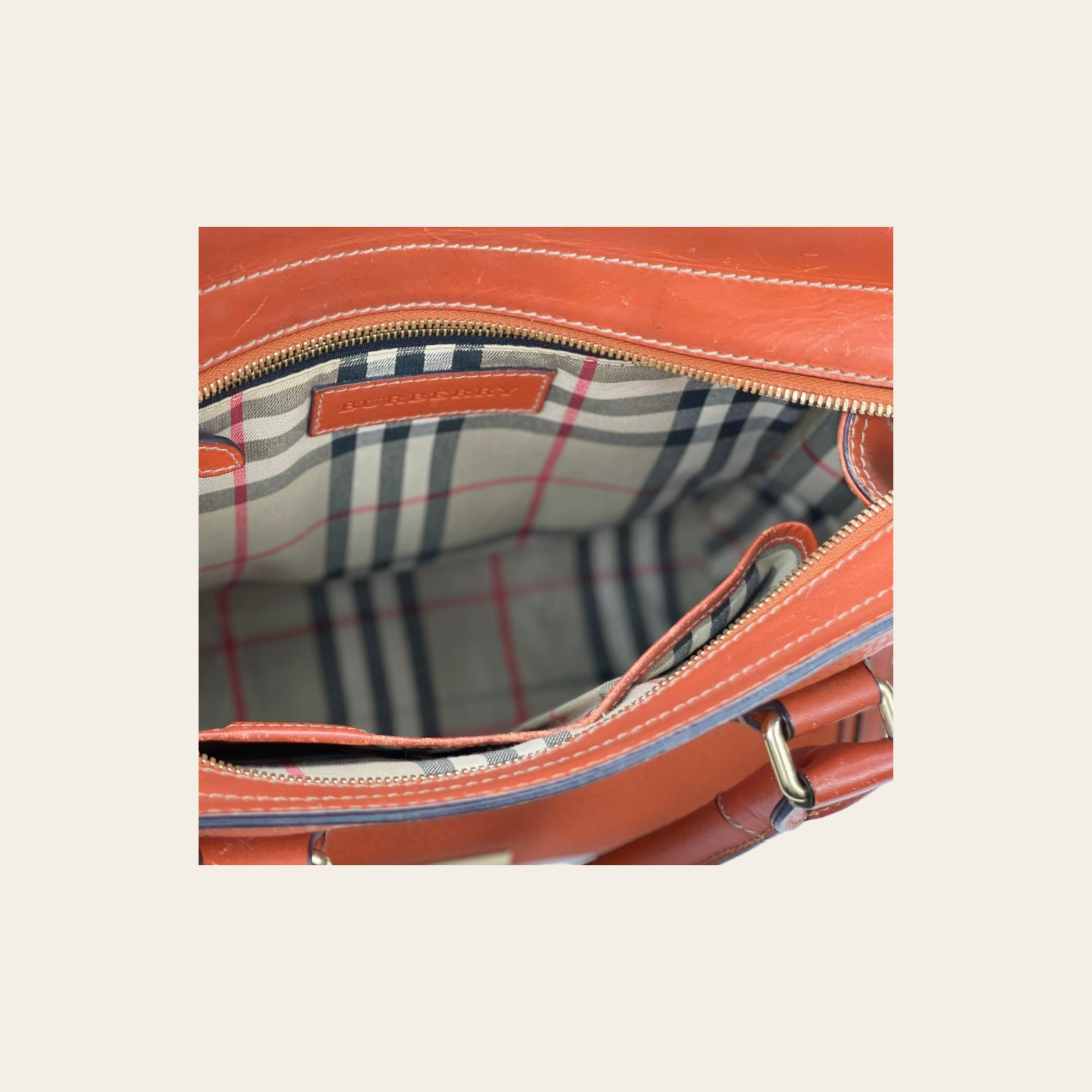 BURBERRY - Honeywood Leather Tote Bag