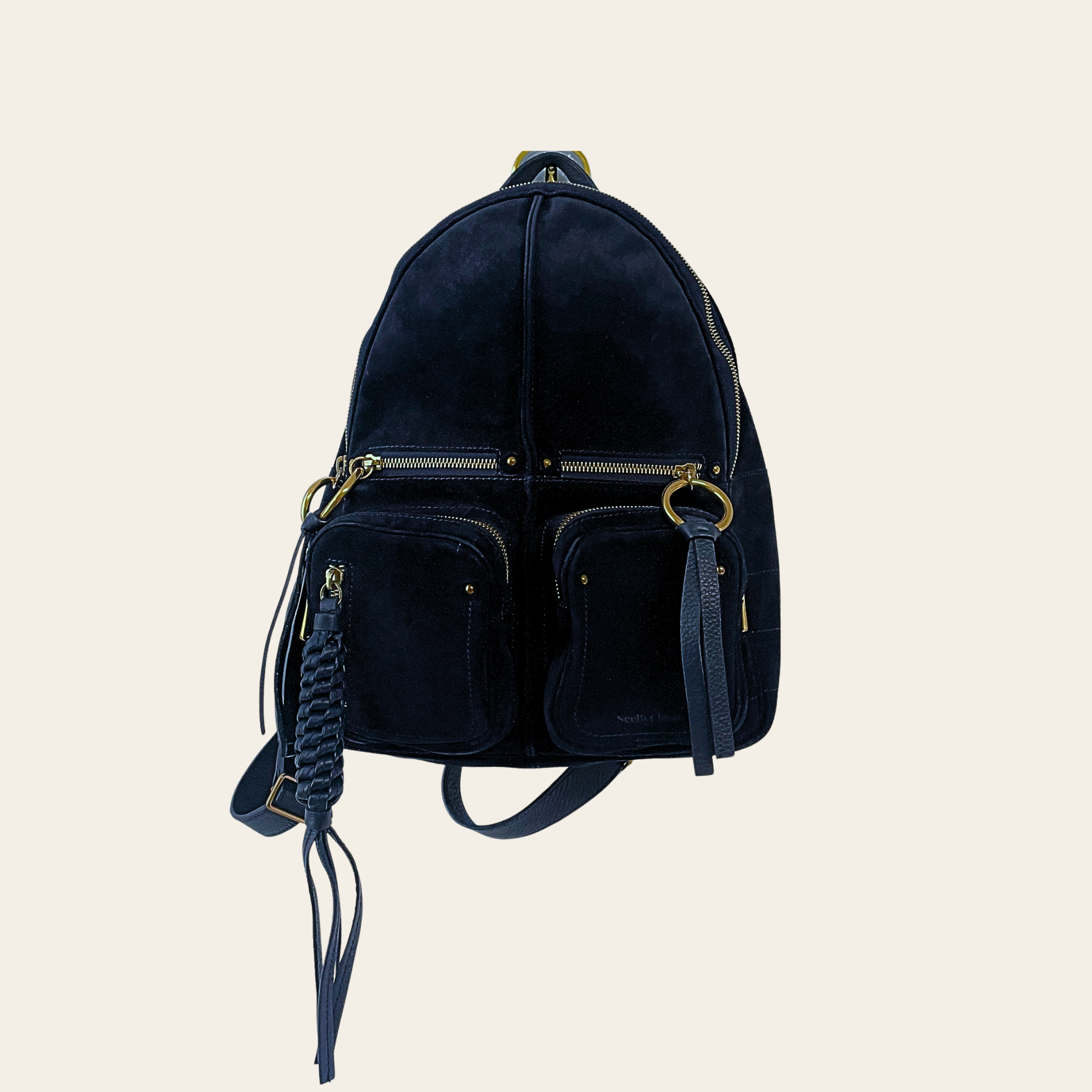 SEE BY CHLOÉ -Joy Rider Suede Multi Pocket Backpack