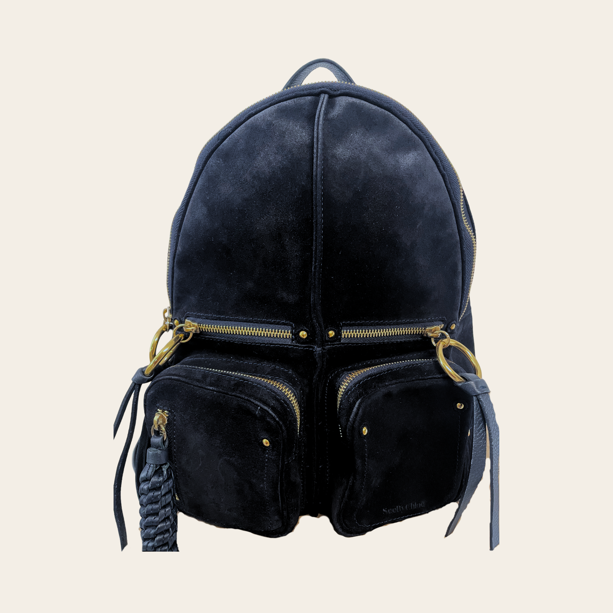 SEE BY CHLOÉ -Joy Rider Suede Multi Pocket Backpack