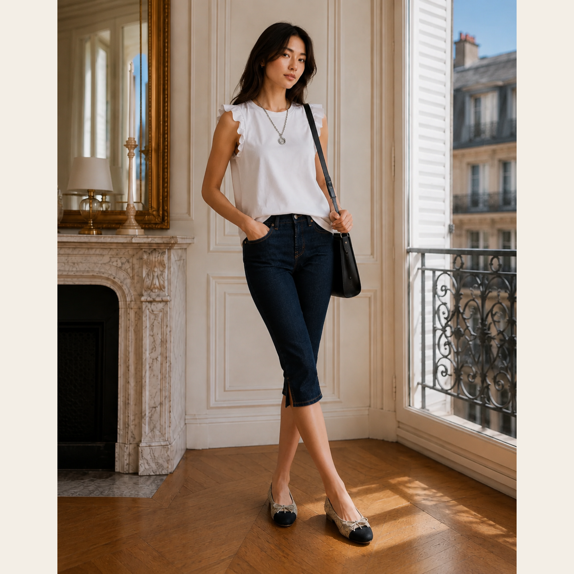 VVB by Victoria Beckham – Organic Cotton Ruffle-Sleeve T-Shirt, XS
