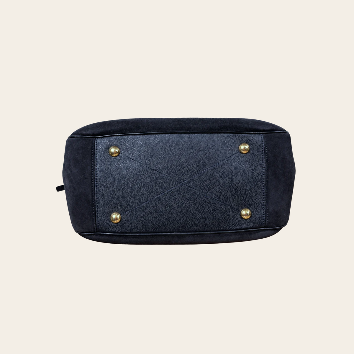 LOUIS VUITTON — Sac Audacieuse MM en cuir Monogram Empreinte bleu marine foncé, taille M