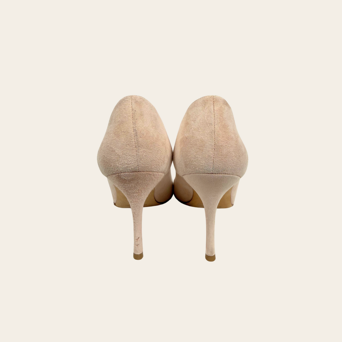 MANOLO BLAHNIK — Escarpins à fleurs en daim rose poudré, taille 39