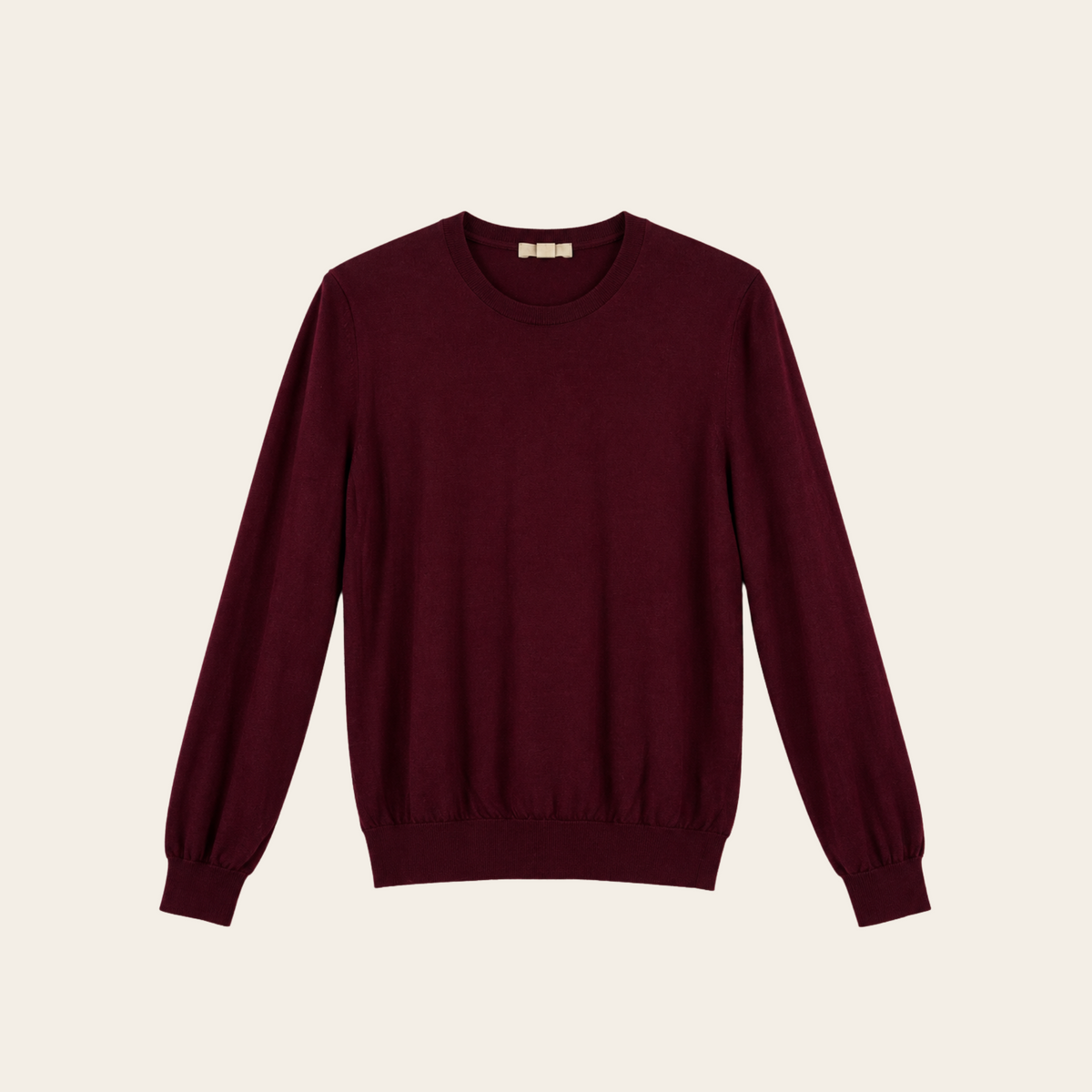 BURBERRY BRIT — Pull en maille bordeaux à coudières à carreaux, taille XL