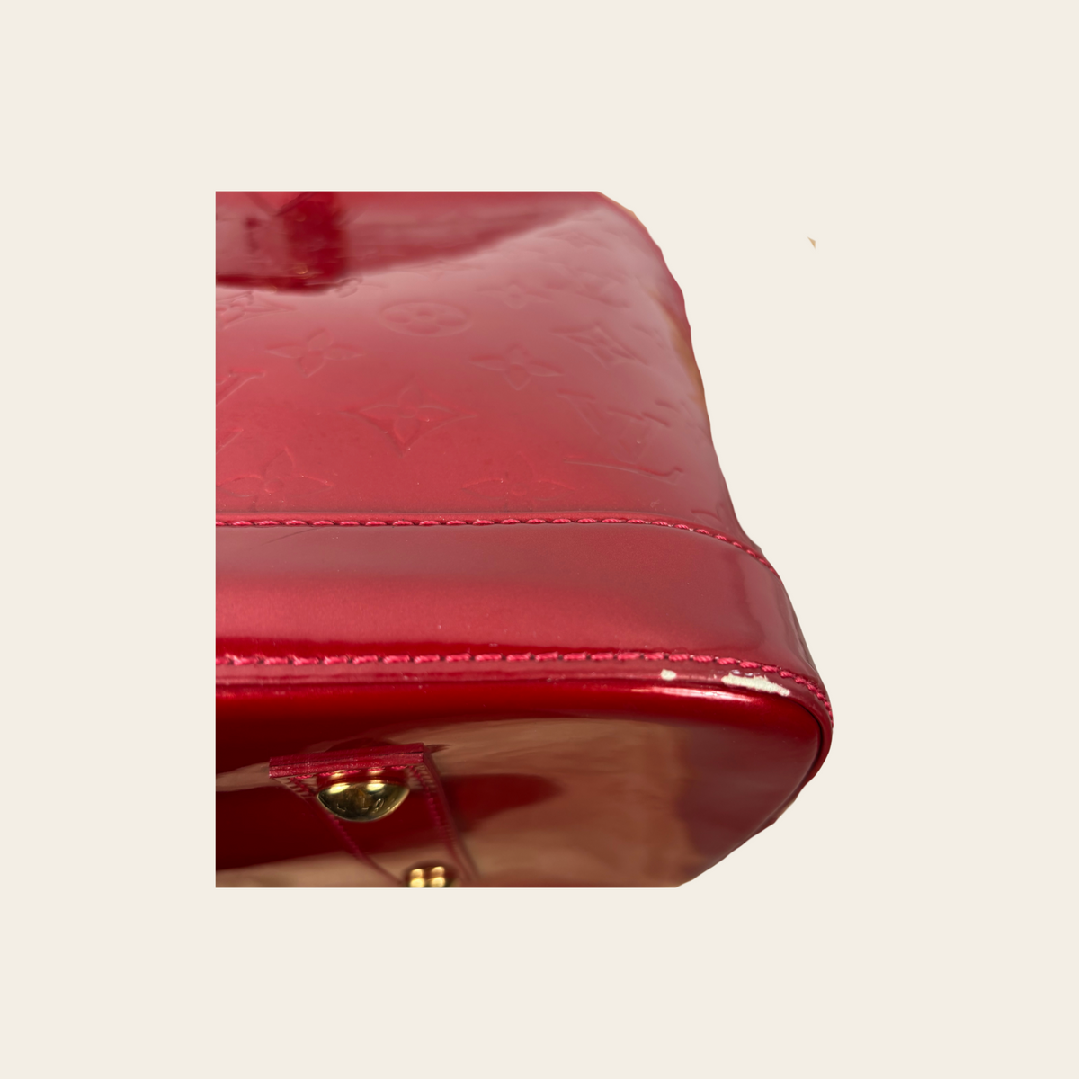 LOUIS VUITTON — Sac Alma GM en cuir Monogram Vernis Pomme d'amour