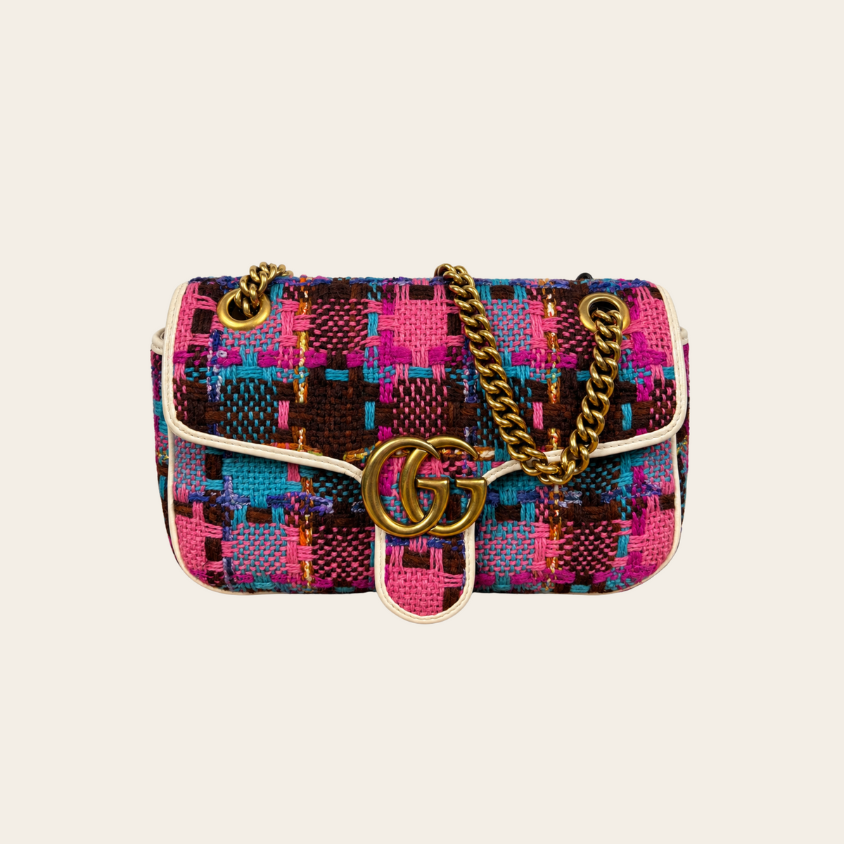 GUCCI — Sac GG Marmont Small en tweed multicolore