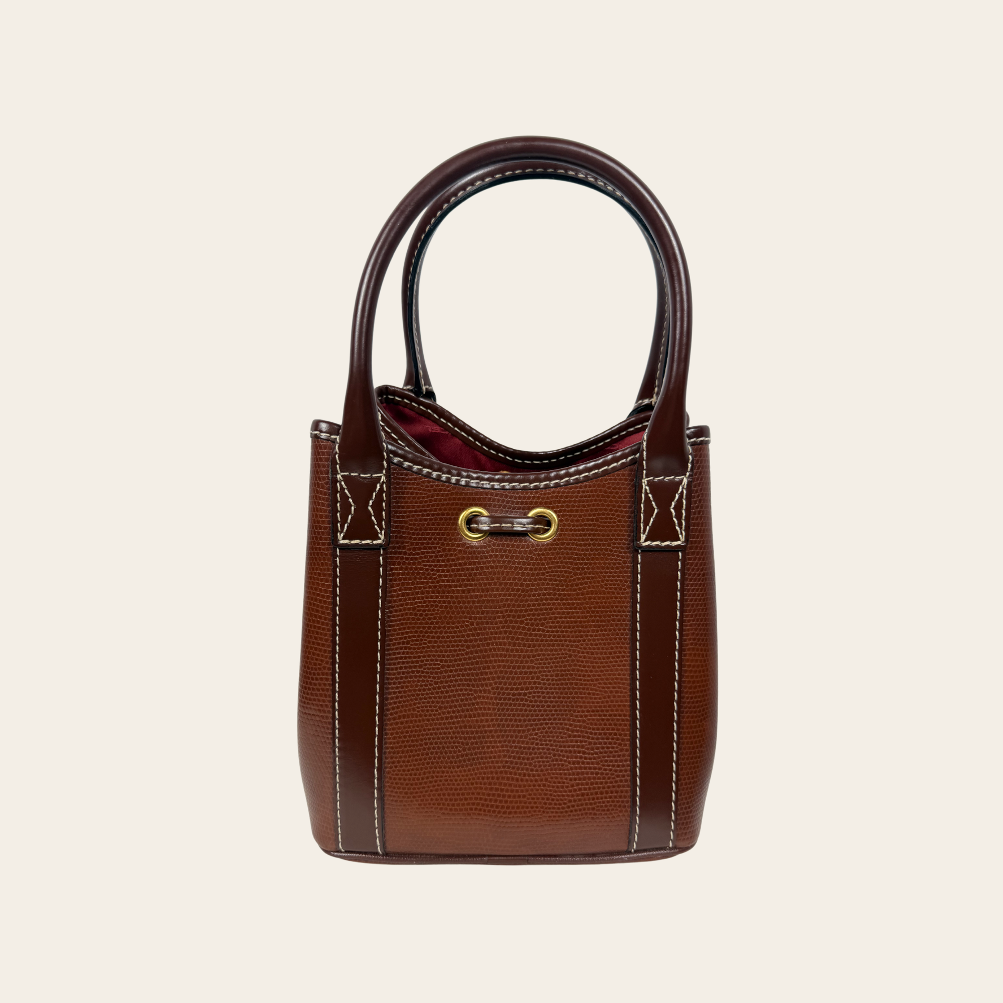 Lancel - Elsa Sellier Handbag en Cuir Brun