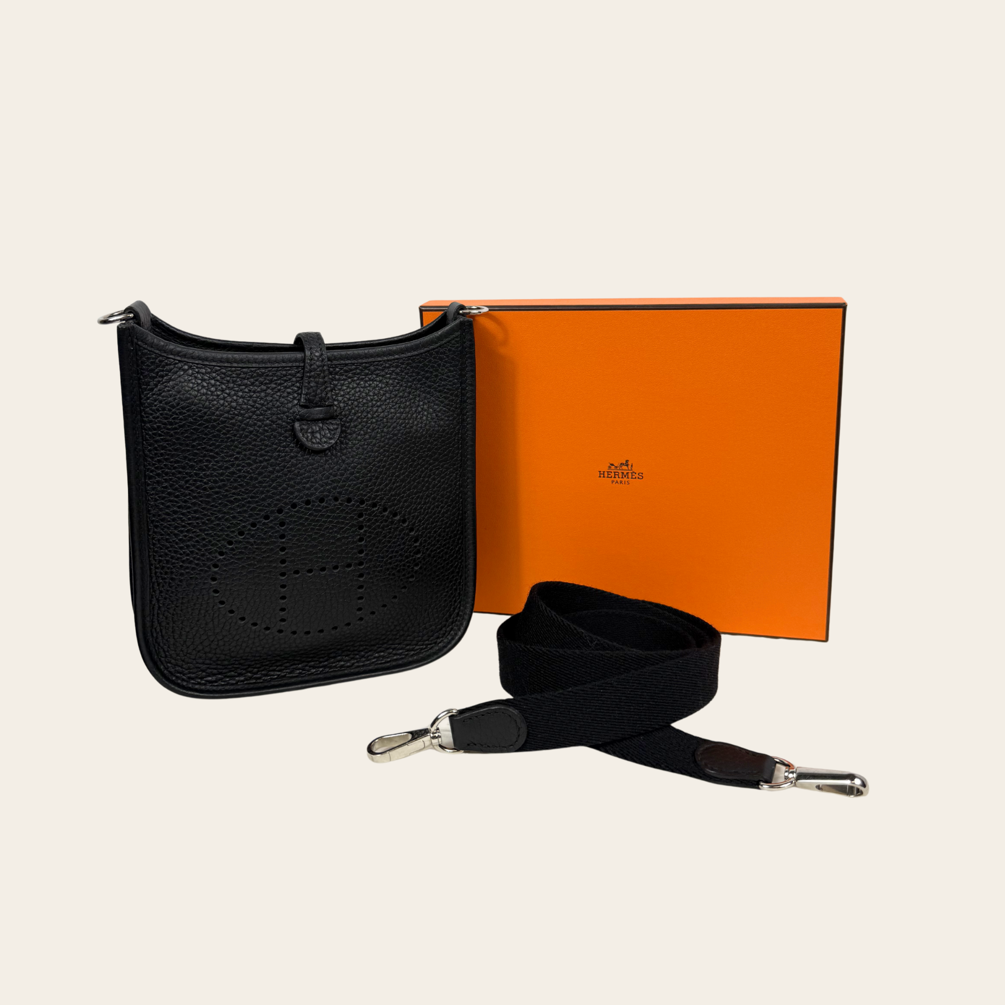 Hermès Evelyne TPM III Noir Clémence, Taille TPM (Mini)