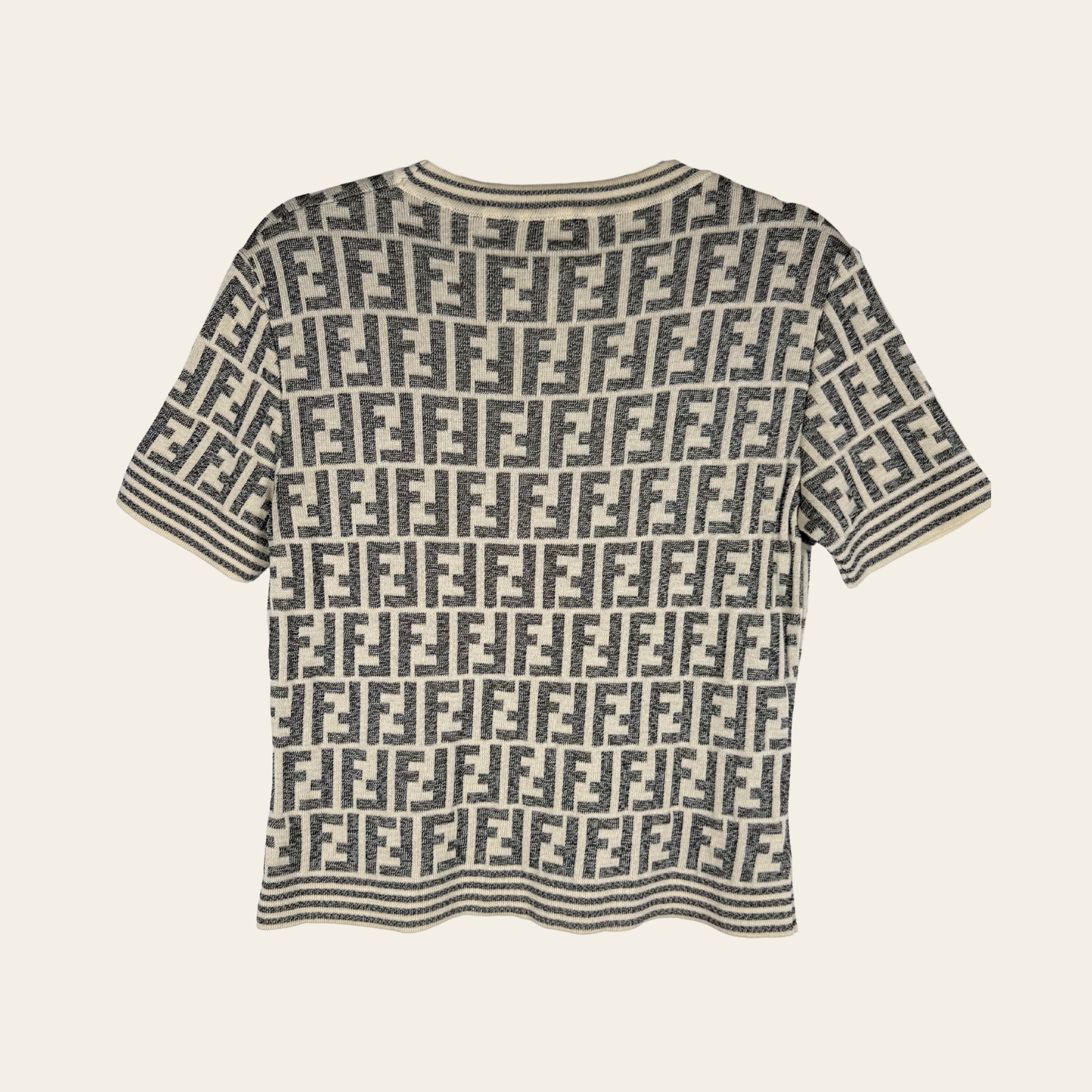 Pull en maille FF Zucca Fendi Boutique, Taille M (IT 44/FR 40/UK 16)
