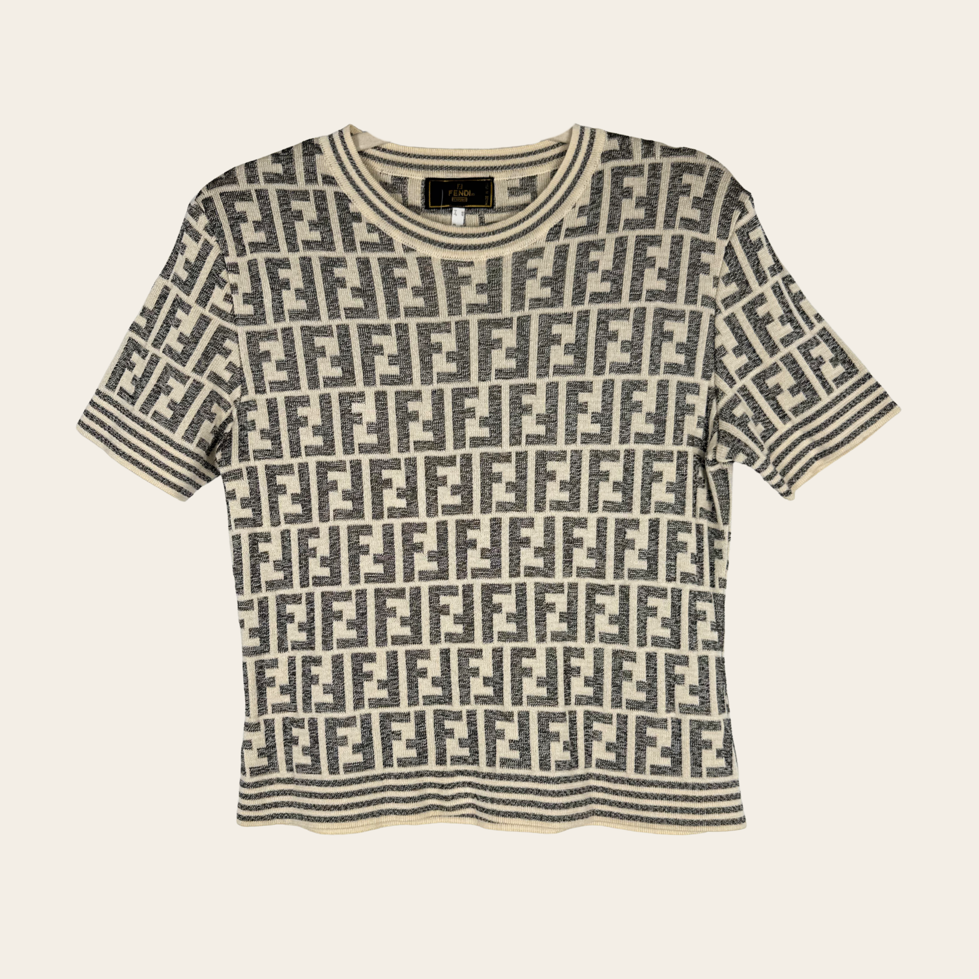 Pull en maille FF Zucca Fendi Boutique, Taille M (IT 44/FR 40/UK 16)