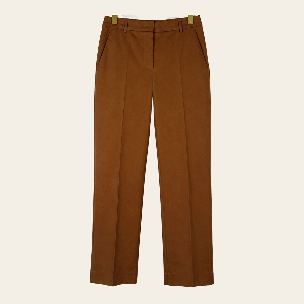 MAX MARA – Pantalon en Coton Tobacco, Taille 42 IT
